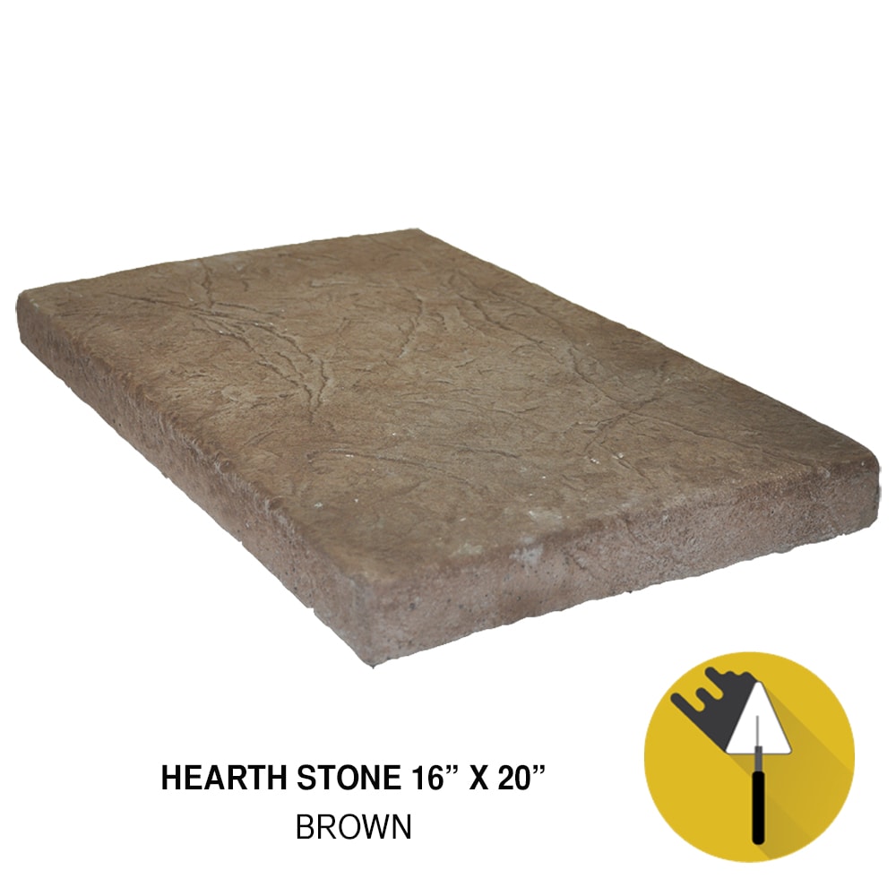 M-Rock 16 X 20 BROWN Hearth Cap Stone 16 x 20 Brown 2.22 Square feet Brown Stone veneer