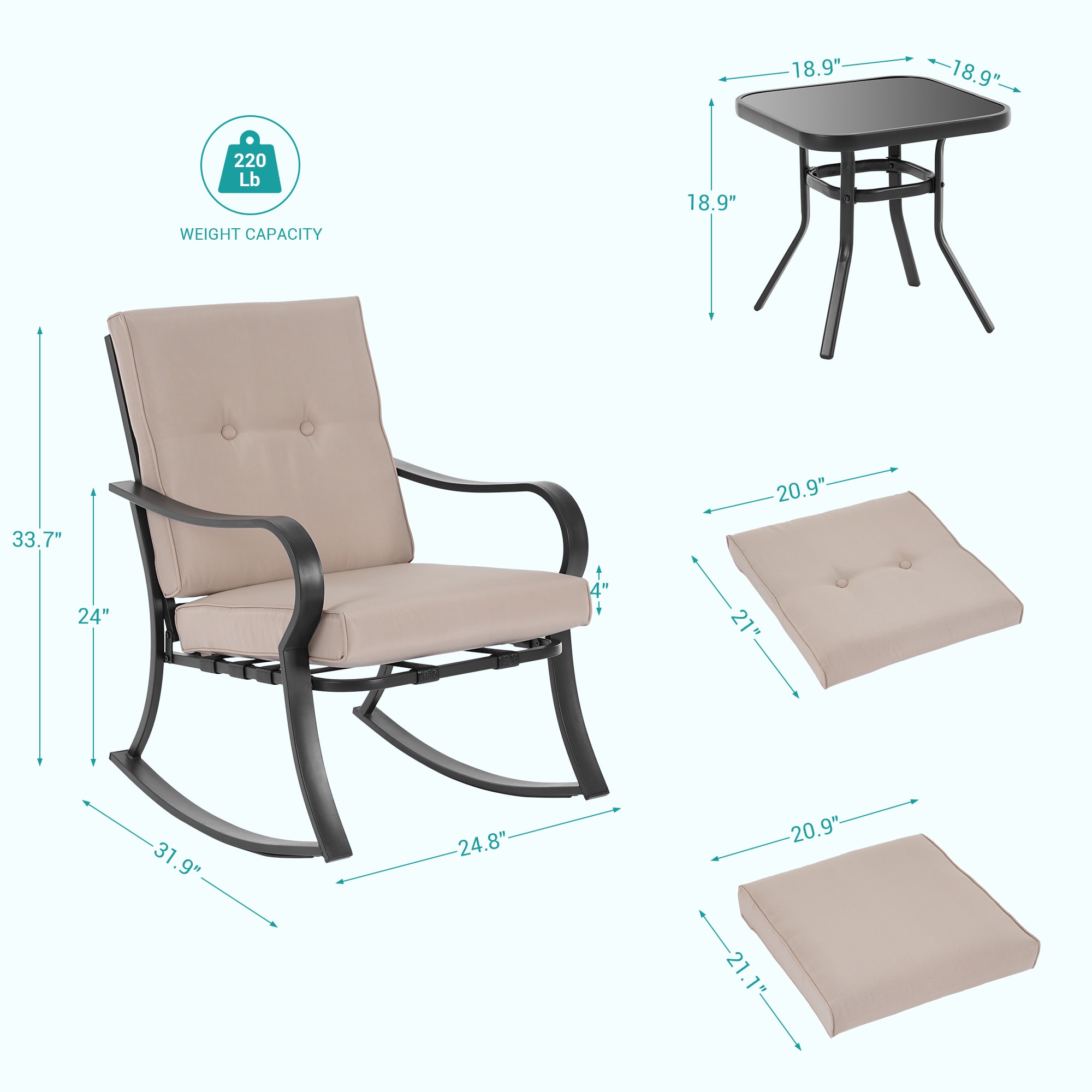 ACEGOSES LW-A17M Patio-Conversation-Sets - View #6