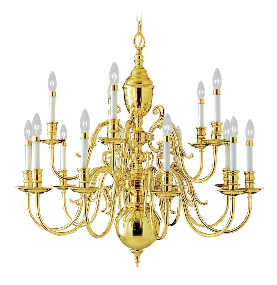 Livex Lighting 5340-02 Wakefield 15-Light Polished Traditional Chandelier