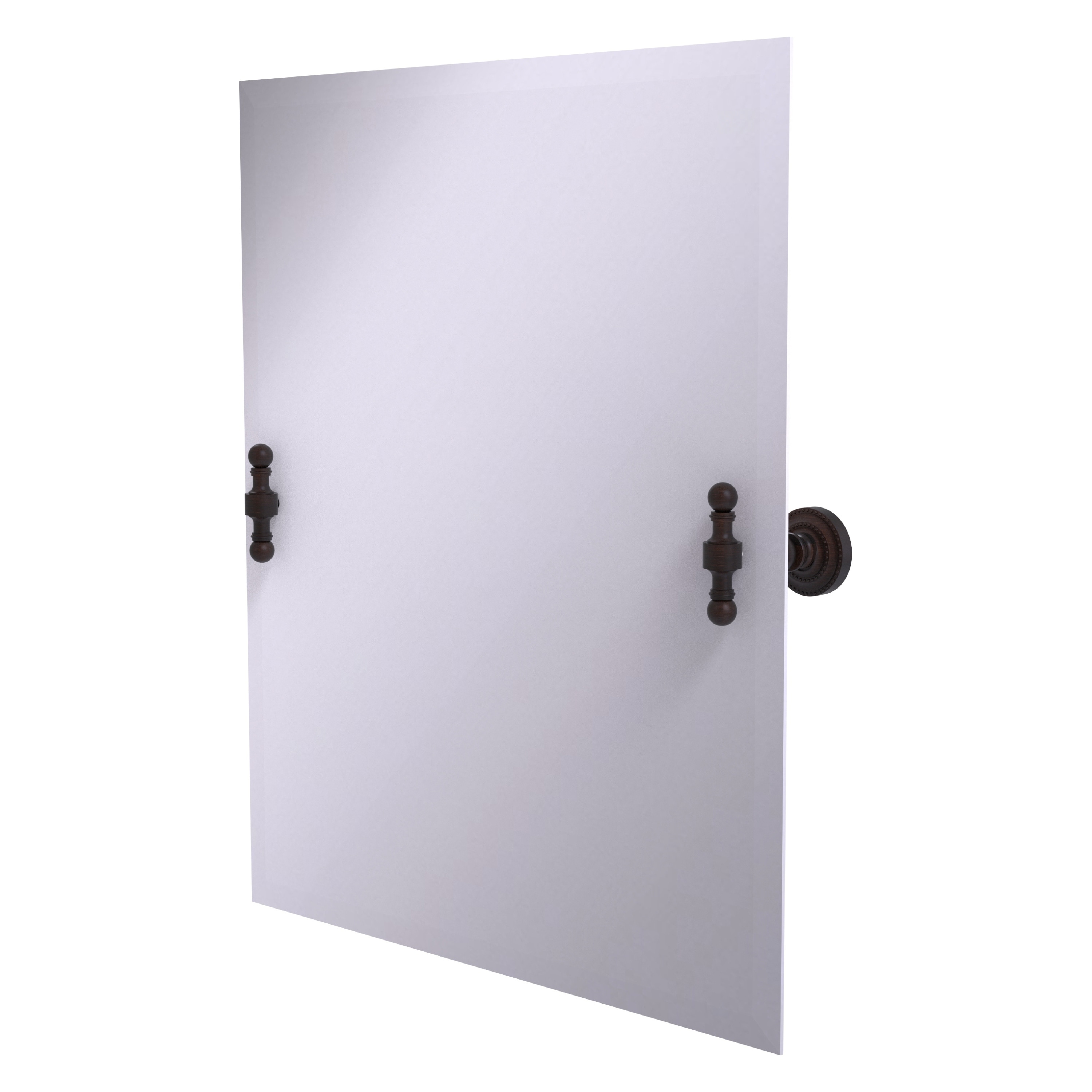 Allied Brass RD-92-VB Retro Dot 21-Inches x 26-Inches Beveled Frameless Rectangle Tilting Bathroom Vanity Mirror ( Venetian Bronze )