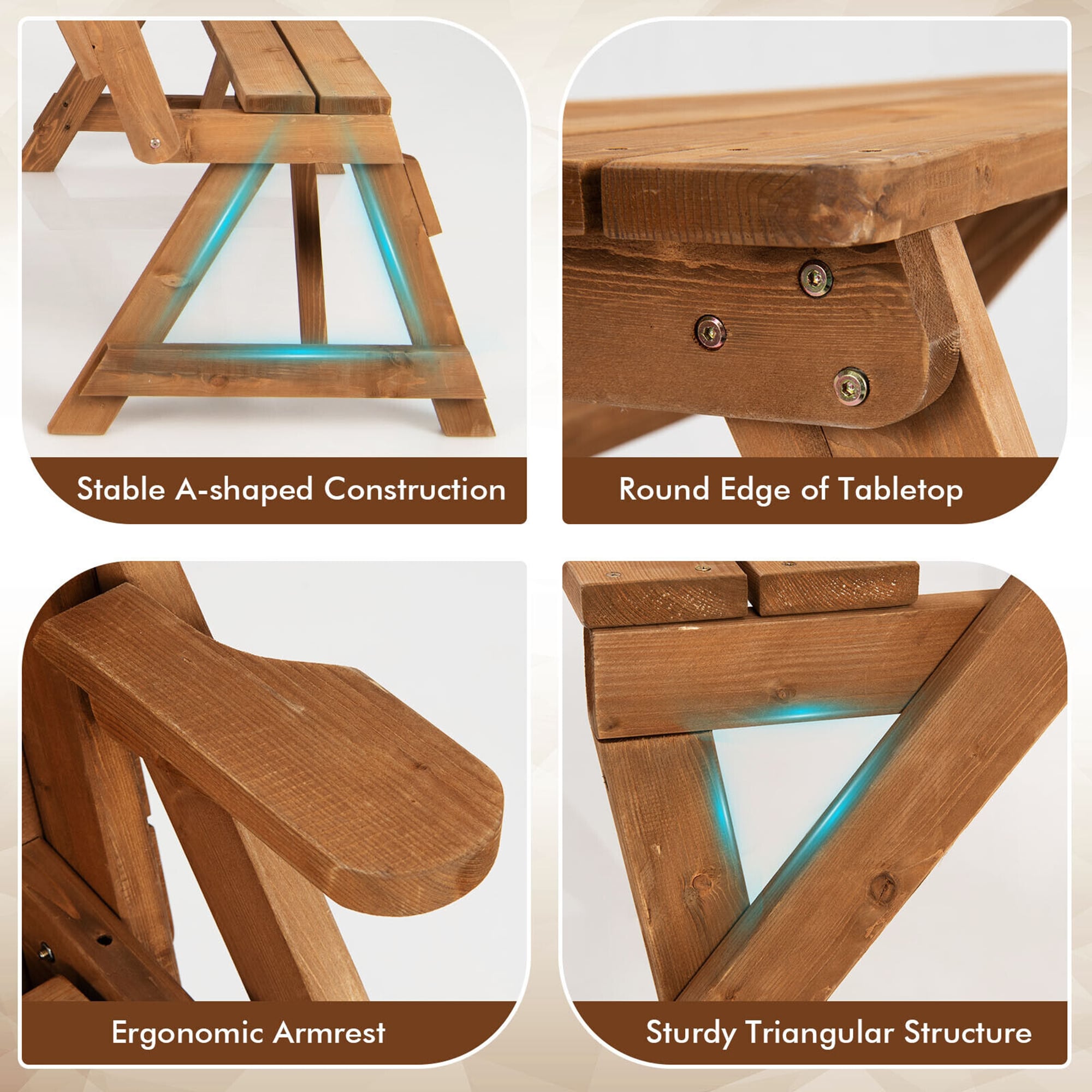 Clihome CL-TN-10426 Picnic-Tables - View #8