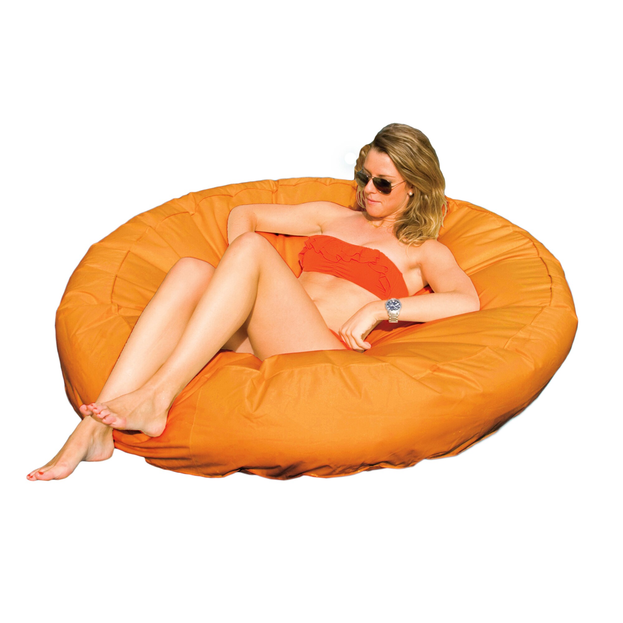Swimline NT1463 Sunsoft Circular Orange Inflatable Raft