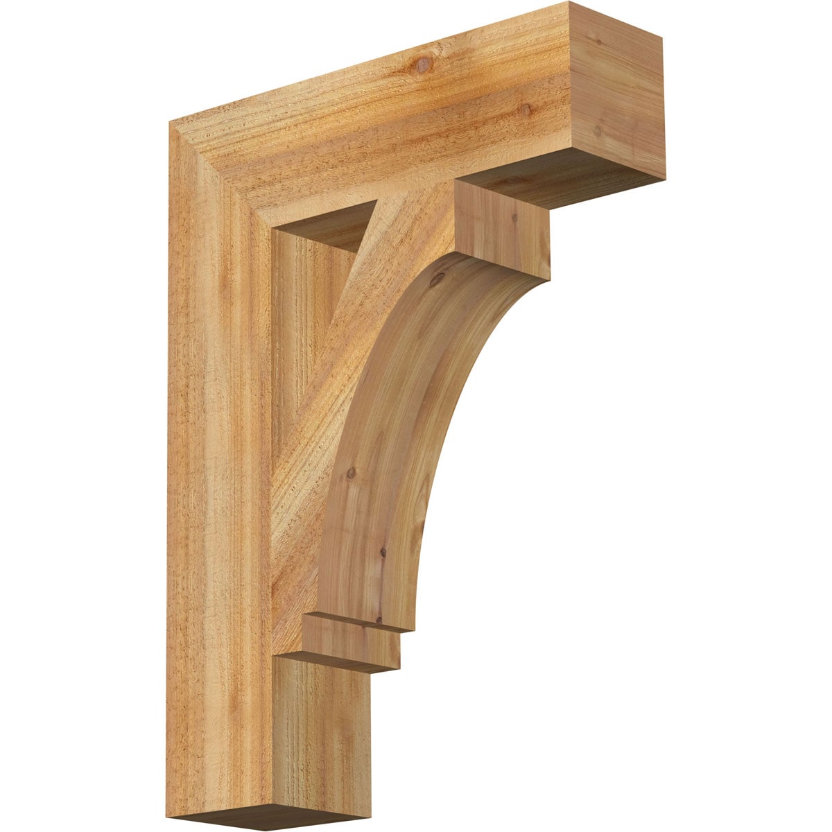 Ekena Millwork BKT06X22X30IMP05RWR Imperial Block Rough Sawn 6-in x 22-in x 30-in Western red cedar Brown Wood Standard bracket