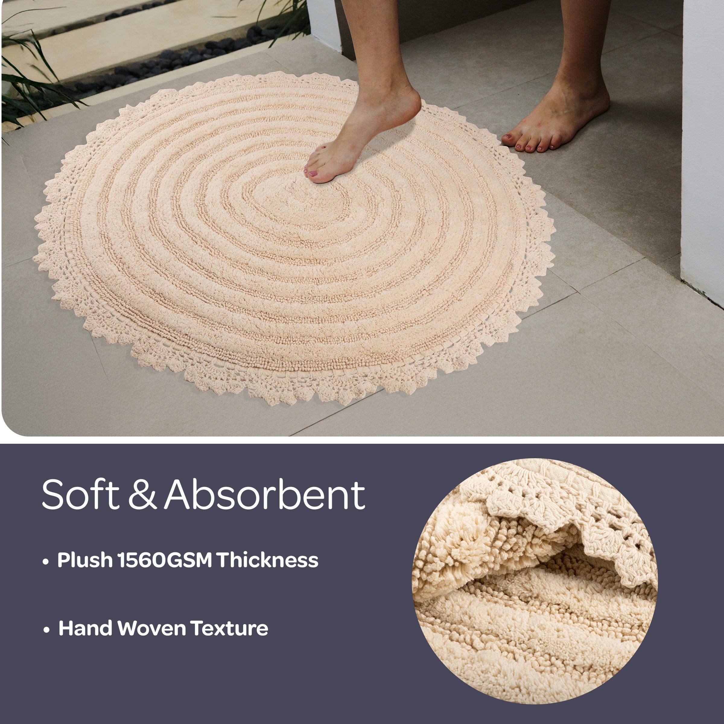 Lavish Home HT-BATH4-NT Bath-Rugs - View #3