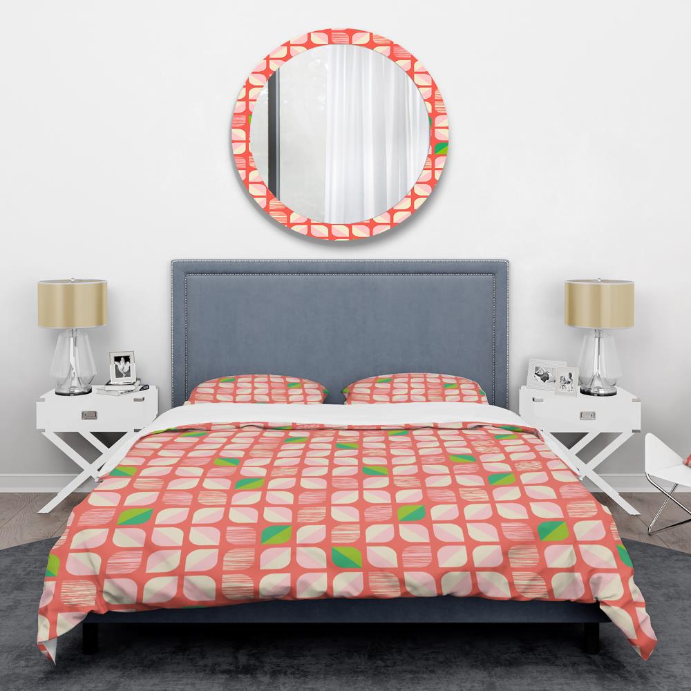 Designart BED24618-Q 3 -Piece Red Queen Duvet cover Set