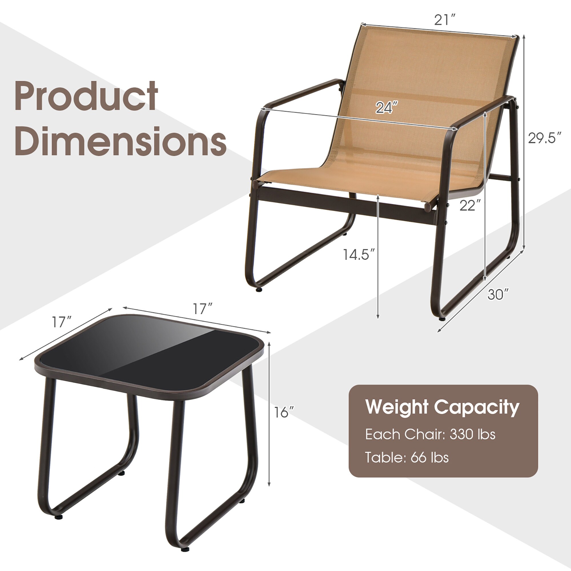 Costway NP11049CF Patio-Conversation-Sets - View #2