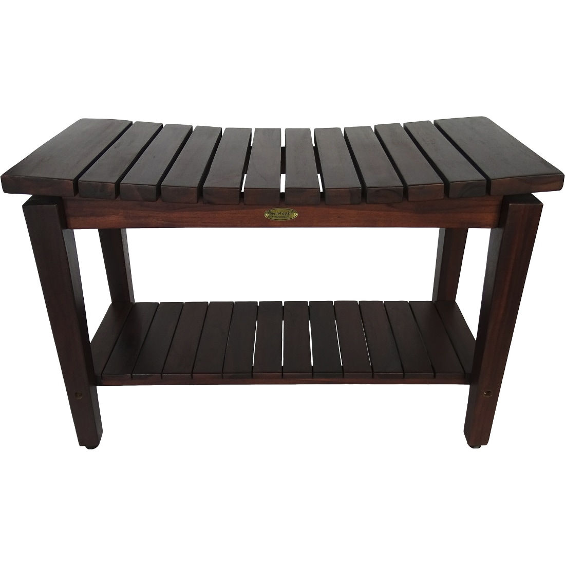 HomeRoots 4000376680 30-in x 14-in x 20-in Dark Brown Shower Outdoor Bench