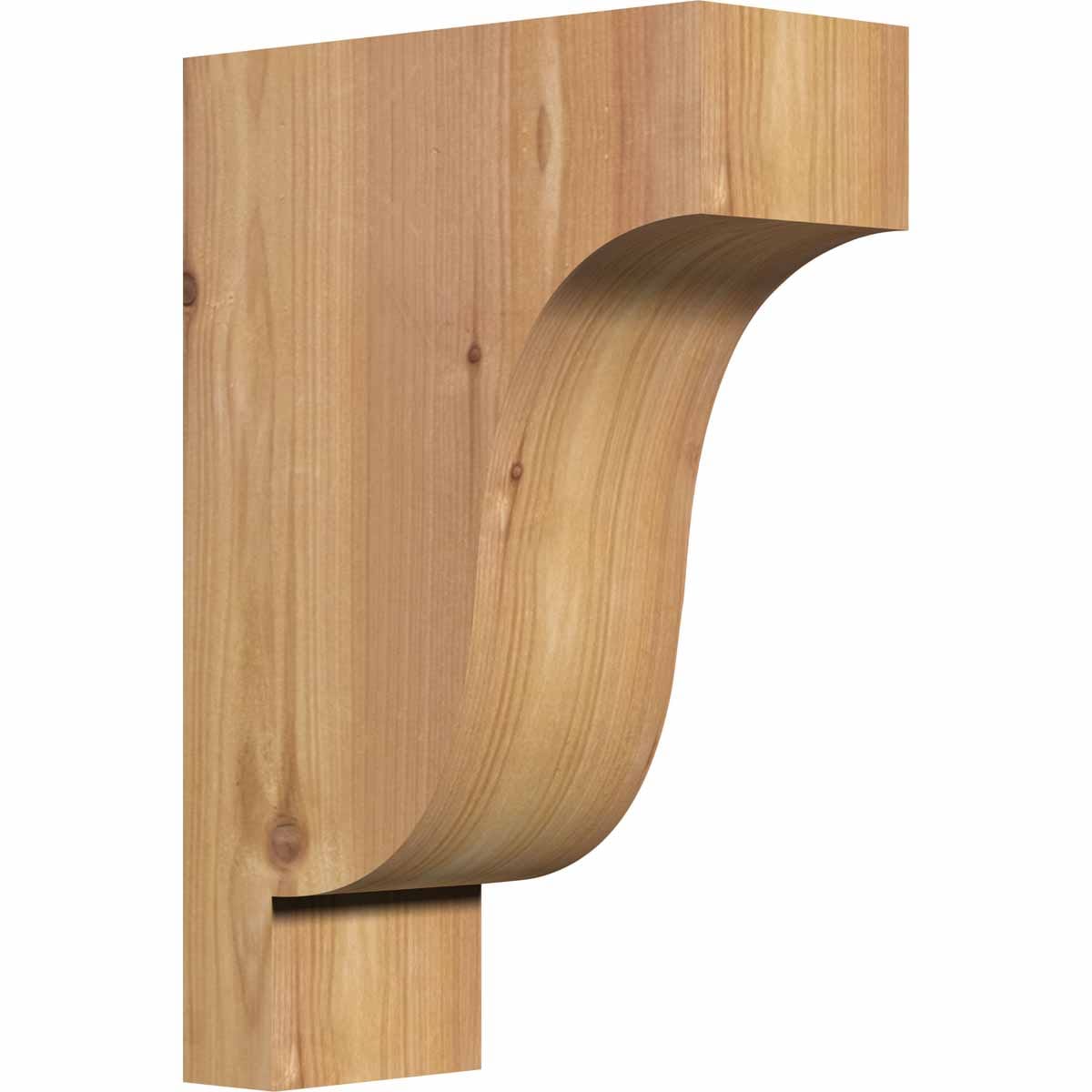 Ekena Millwork COR04X08X12NEW00SWR 3.5-in x 8-in x 12-in Newport Unfinished Western red cedar Wood Paintable/Stainable Corbel