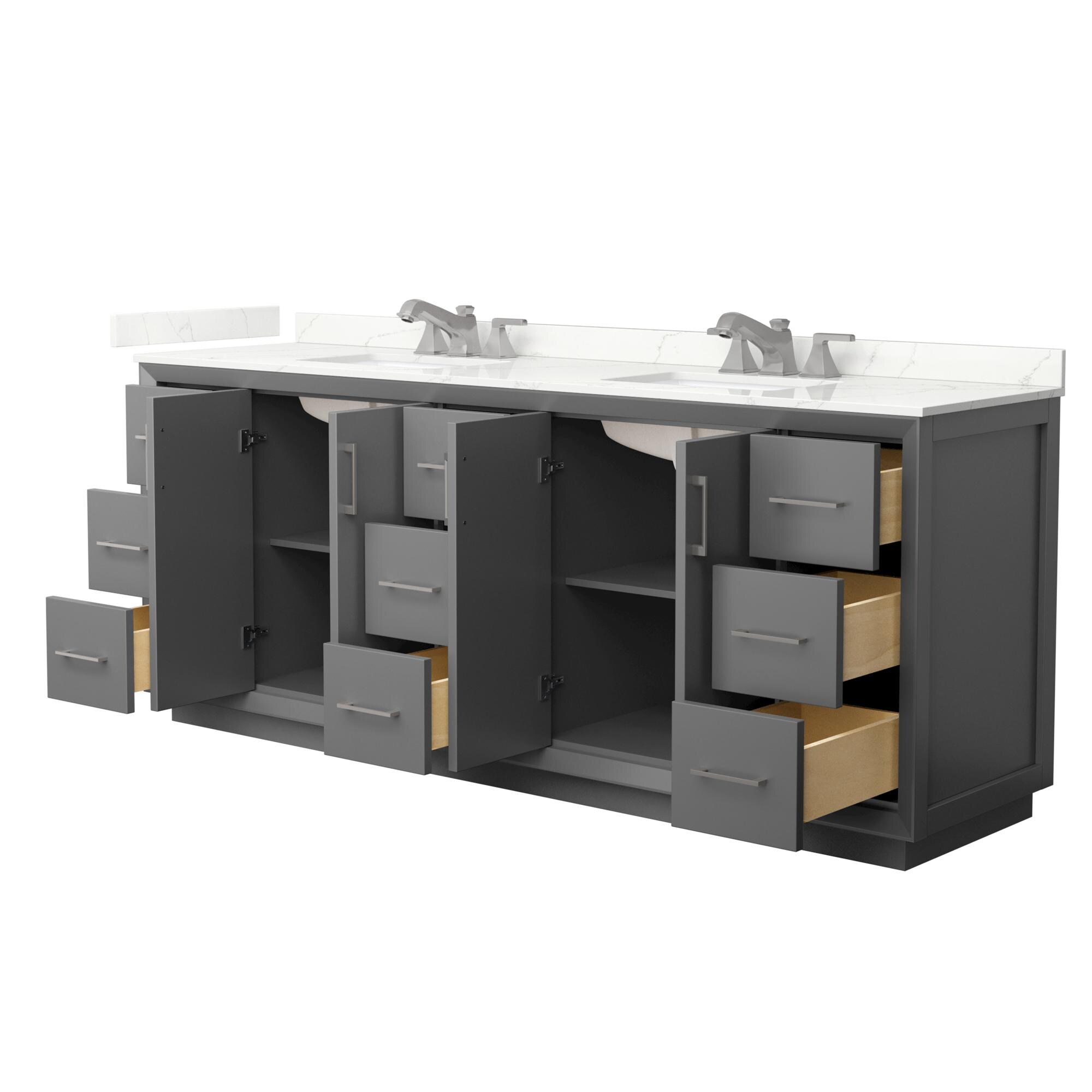 Wyndham Collection WCF414184DKGGTUS3MXX Bath-Vanity-Combo - View #2