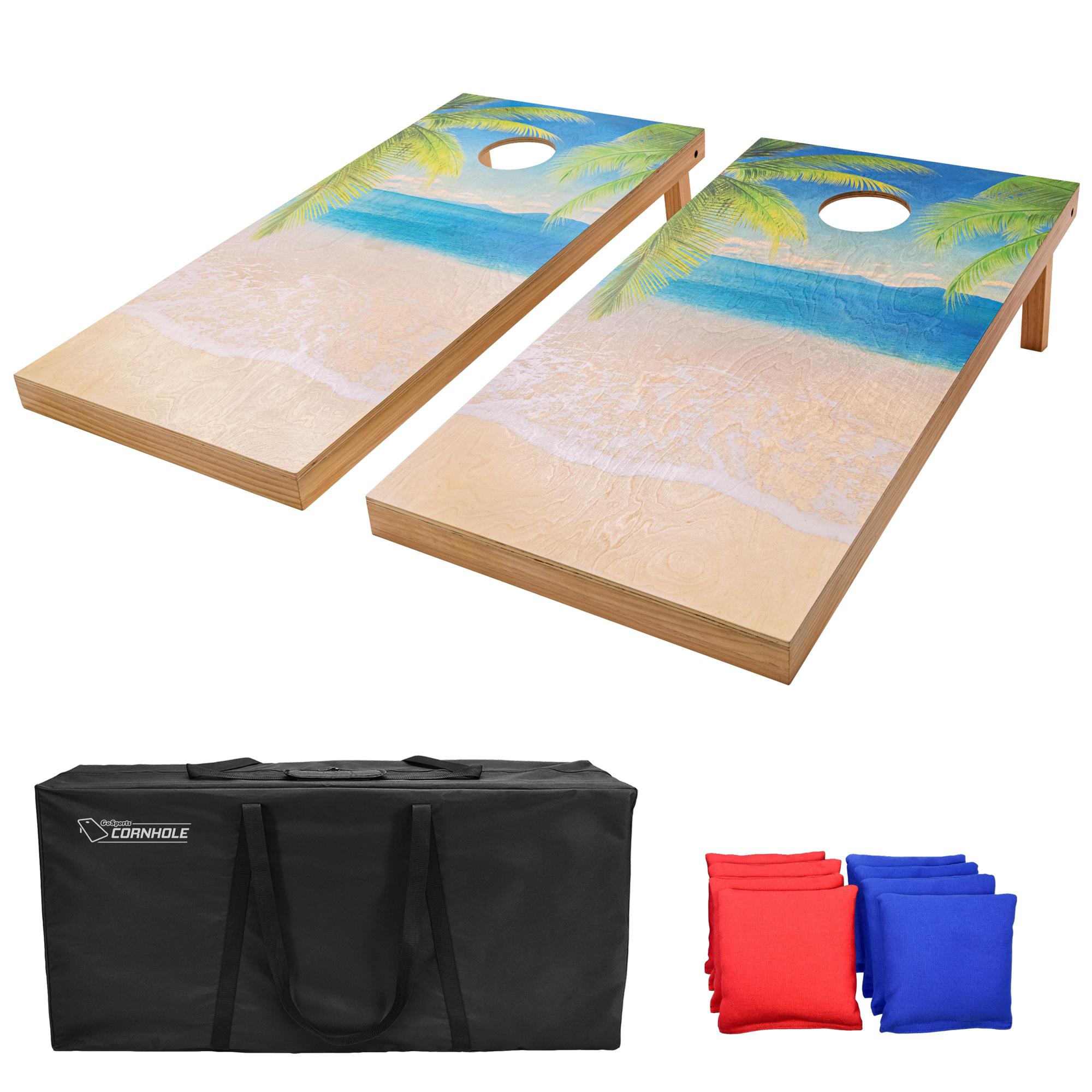 GoSports 815898026588 Outdoor Wood Corn hole with Case