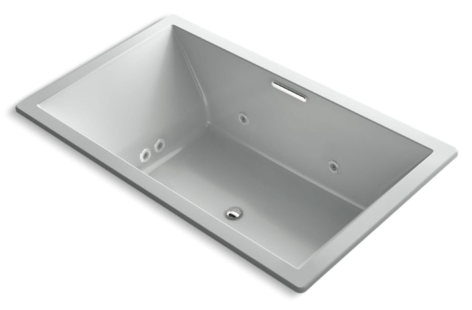 Underscore Collection K-1174-XHGH-95 72"" x 42"" x 23"" Drop-In Heated BubbleMassage Whirlpool Bathtub with 8 HydroMassage Jets  122 Airjets  Textured -  Kohler, K1174XHGH95