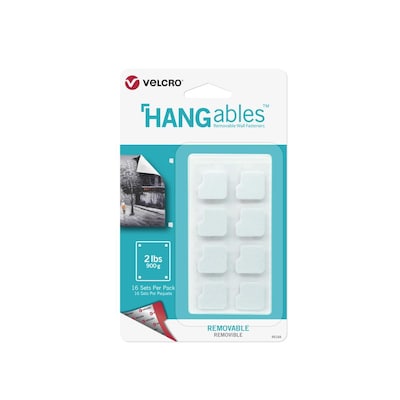 Lumintrail Large Velcro Picture Hanging Strips, Damage Free Hanging Picture Hangers, No Tools Wall Hanging Strips for Living Spaces, 12 Black