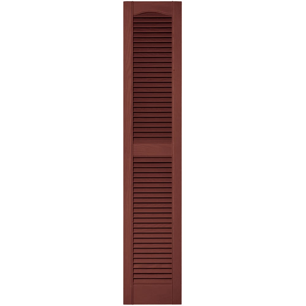 Vantage V1711260027 12-in W x 59.875-in H Cambridge Red Louvered Exterior Shutters ( 1 -Pack )