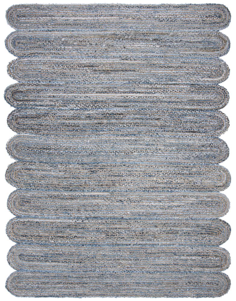 Safavieh CAP208L-8 Cape Cod Bristol 8 x 10 (ft) Jute Blue/Natural Rectangular Indoor Abstract Coastal Area rug