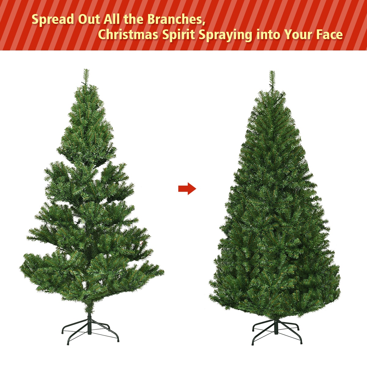 Costway CM20678 Artificial-Christmas-Trees - View #7