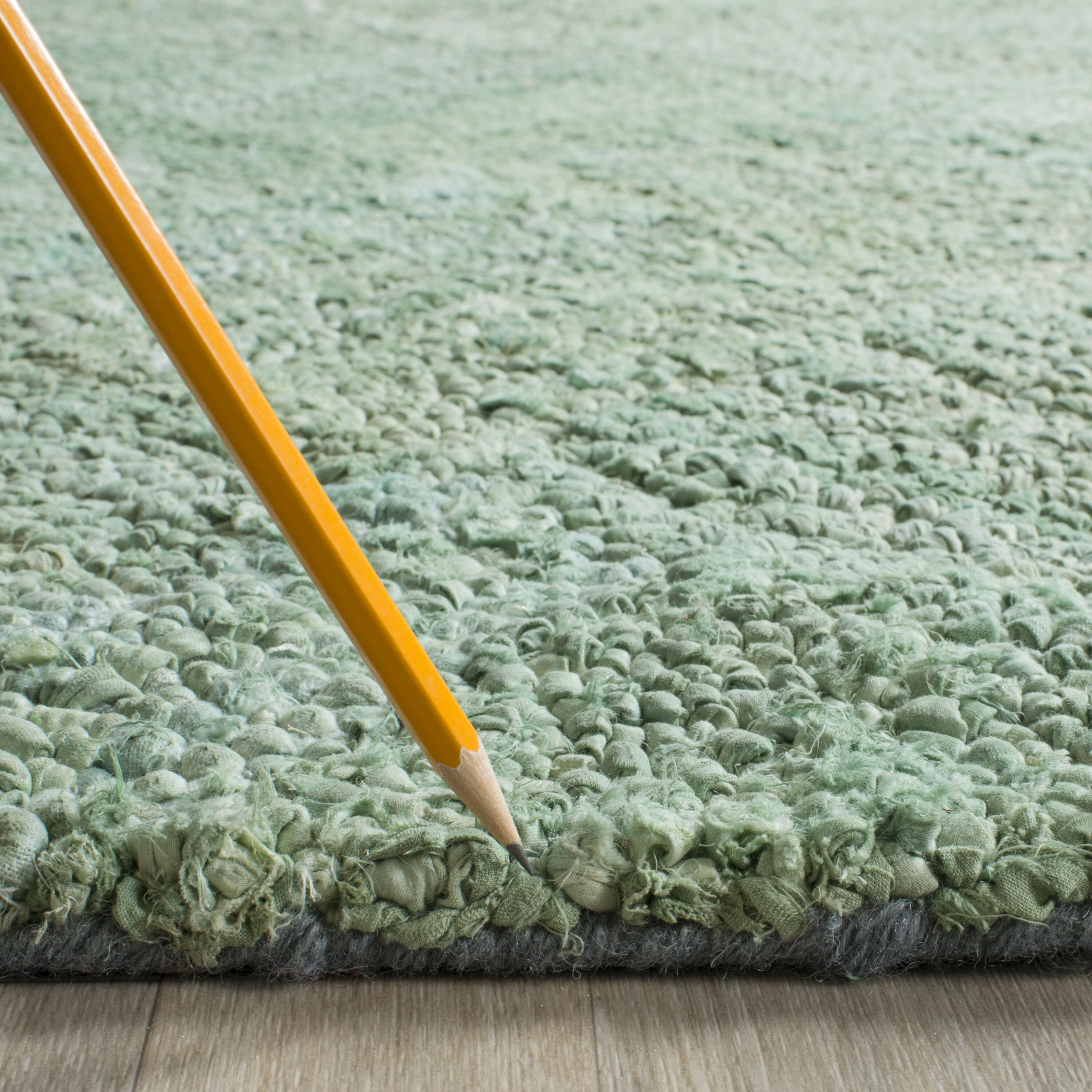 Nantucket Green and Multicolor Hand-Tufted Cotton Square Area Rug