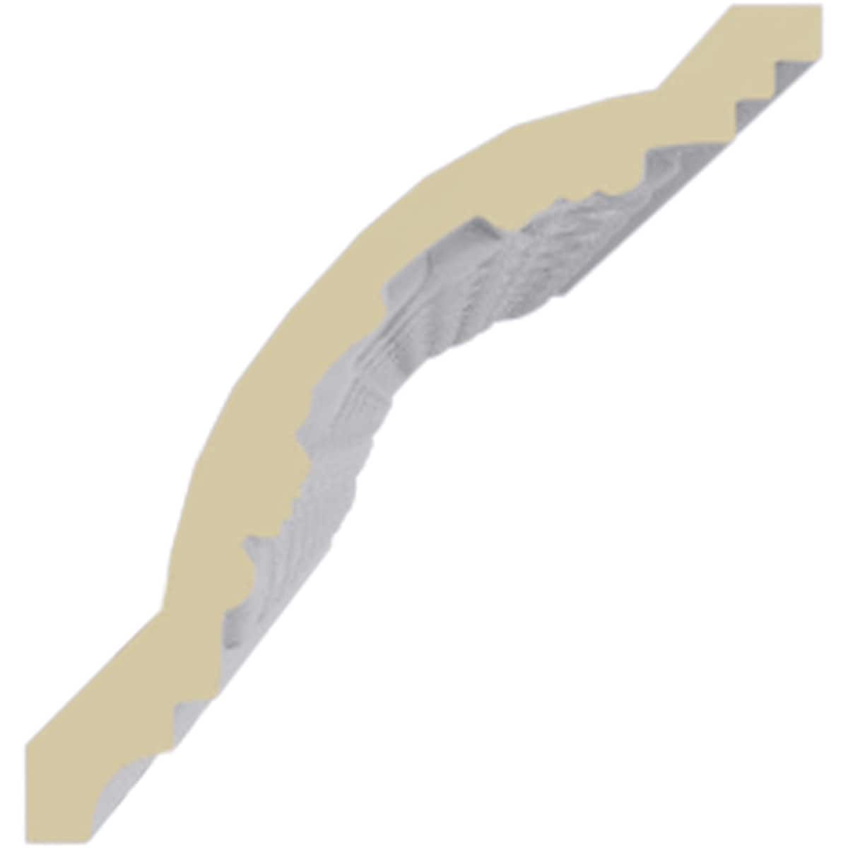 White Floral Polyurethane Crown Moulding, 94.5 inches