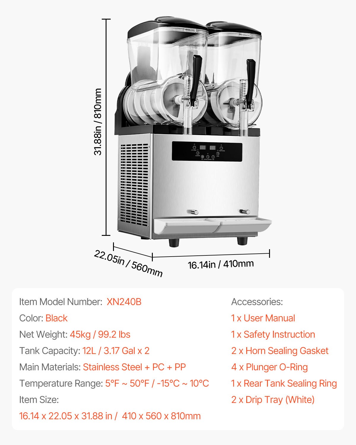 VEVOR XRJ2GXRJ10LX20001V1 Frozen-Drink-Makers - View #8