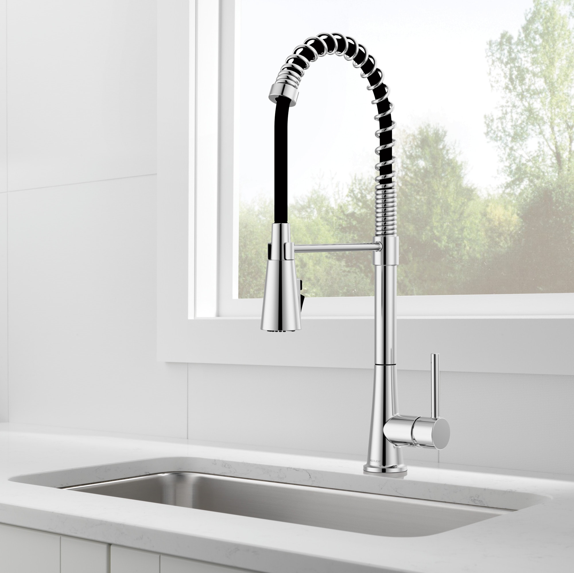 Peerless Precept Chrome Single Handle Pull-down Kitchen Faucet with ...