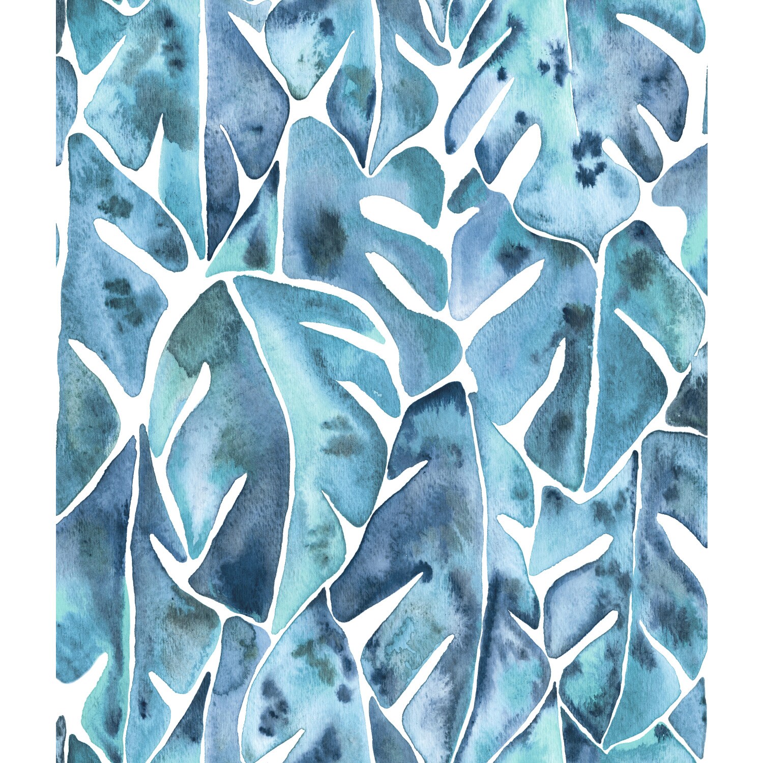 RoomMates RMK11812WP 28.18-Sq. Feet Blue Vinyl Ivy/Vines Self-adhesive Peel and Stick Wallpaper