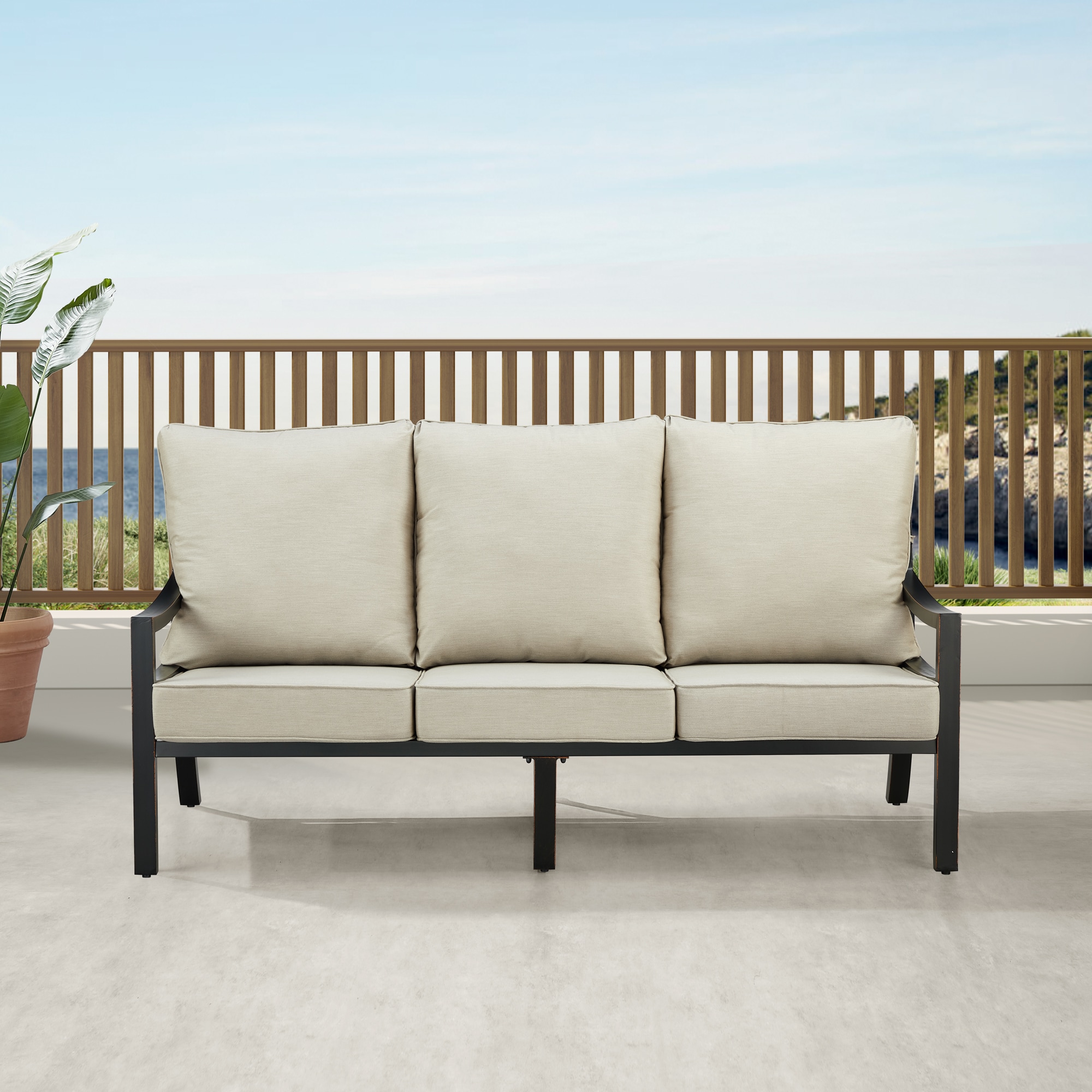 Oakland Living HUDSON-SF-LGCU-AC Patio-Sofas-Daybeds - View #2