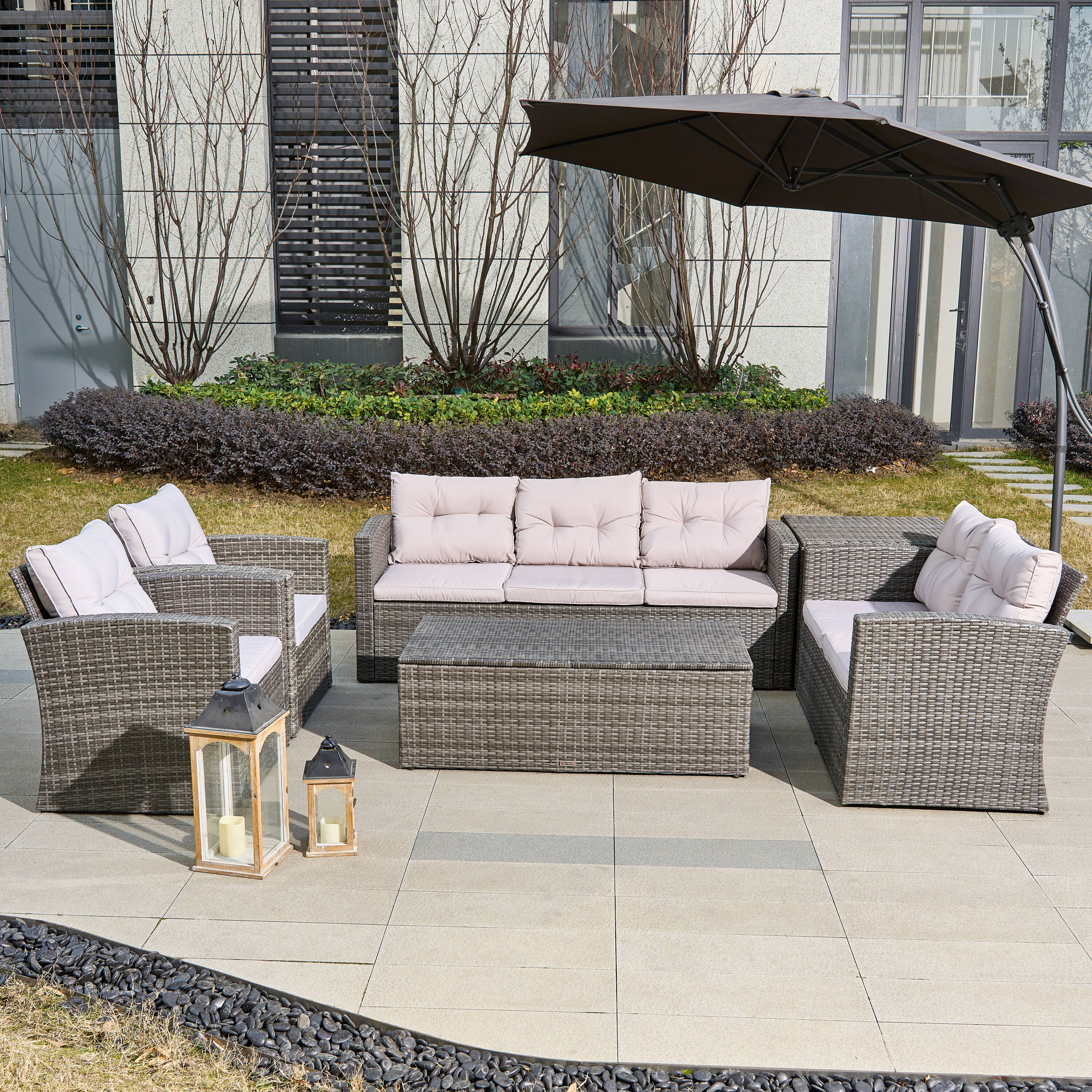 Direct Wicker DWS-1503-GRAY Patio-Sofas-Daybeds - View #7