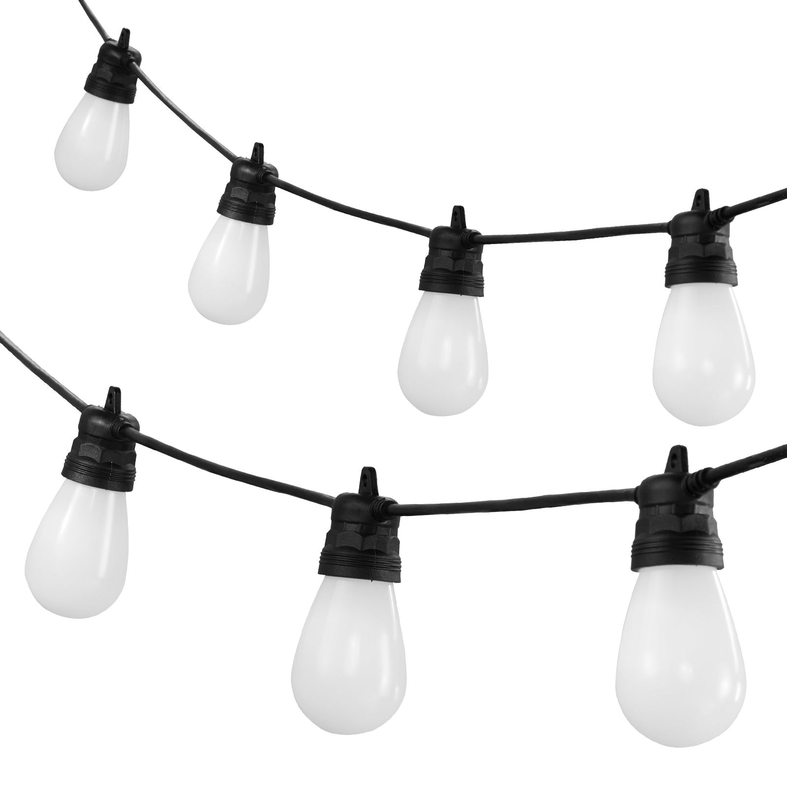 CJGQ 100 ft RGB Outdoor String Lights with App Control 30 Bulbs Waterproof Patio Hanging Lights Adjustable Brightness and Timer for Outdoor Use