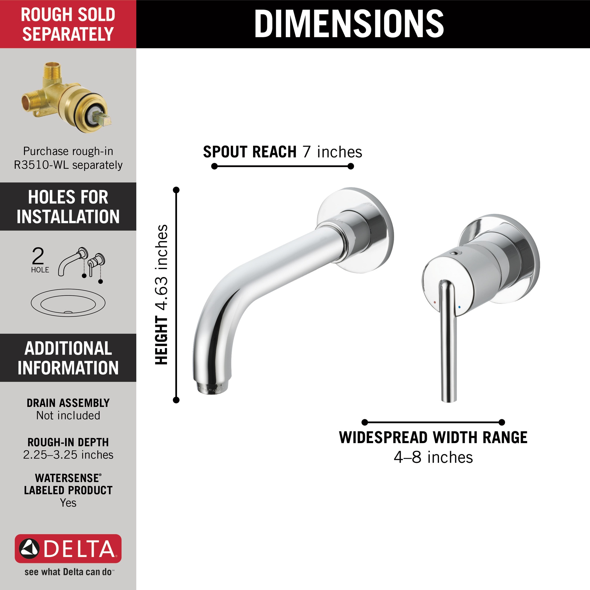 Delta T3559LF-WL Lavatory-Faucets - View #3