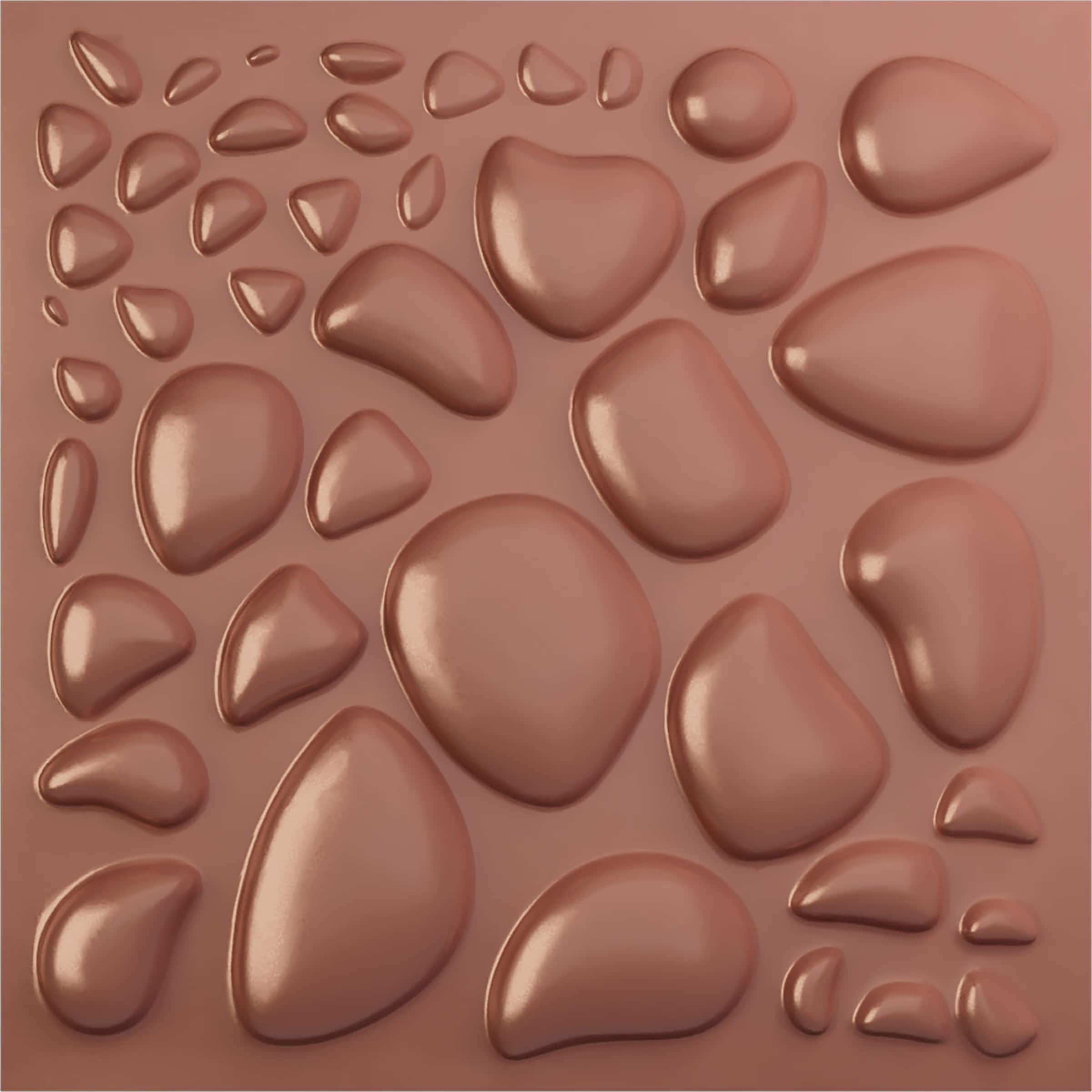 Ekena Millwork WP20X20SLFCP 19-5/8-in x 19-5/8-in Embossed Paintable/Stainable Pink PVC Wall Panel (