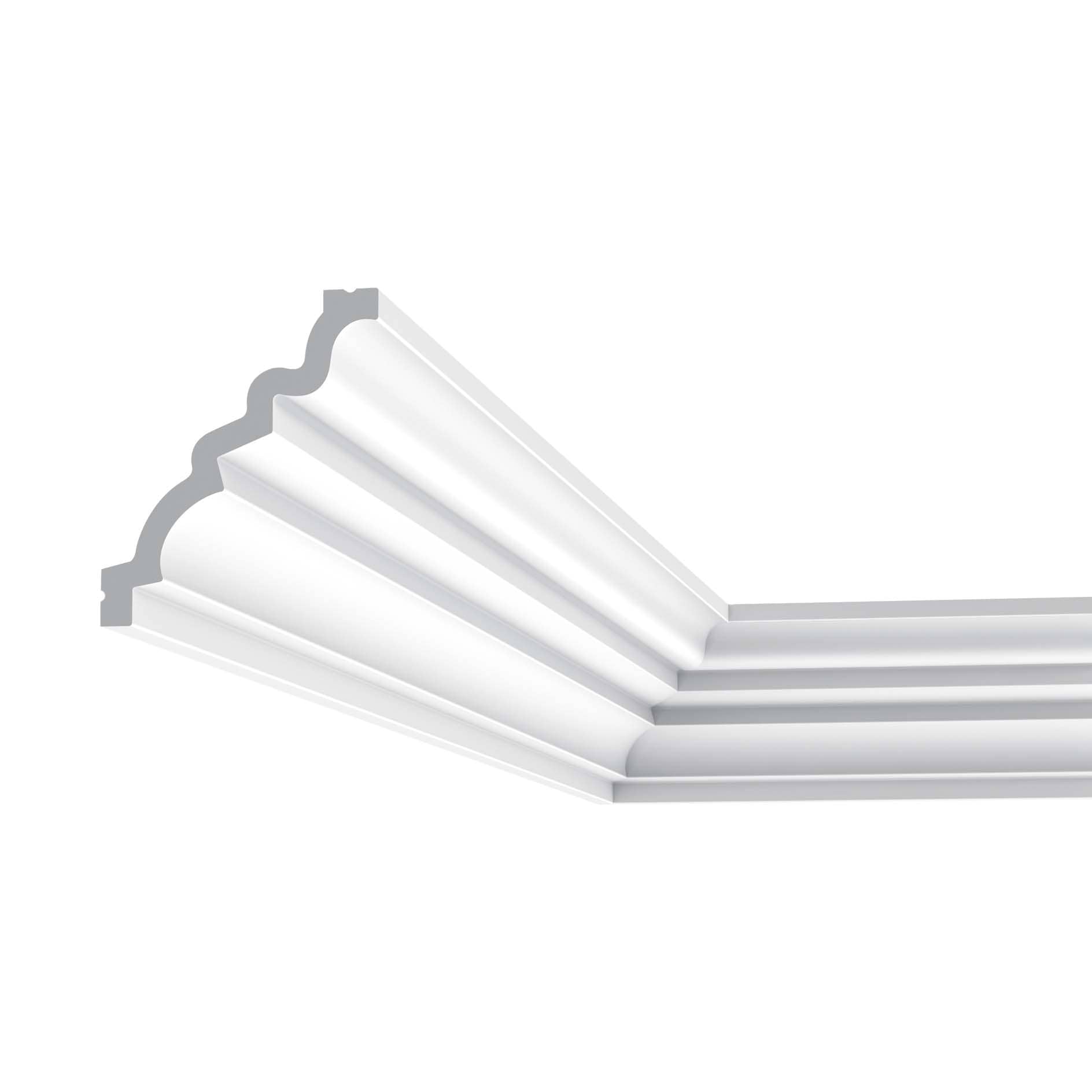 Orac Decor C326 Orac Crown Moulding 78-in Primed Polyurethane Crown Moulding