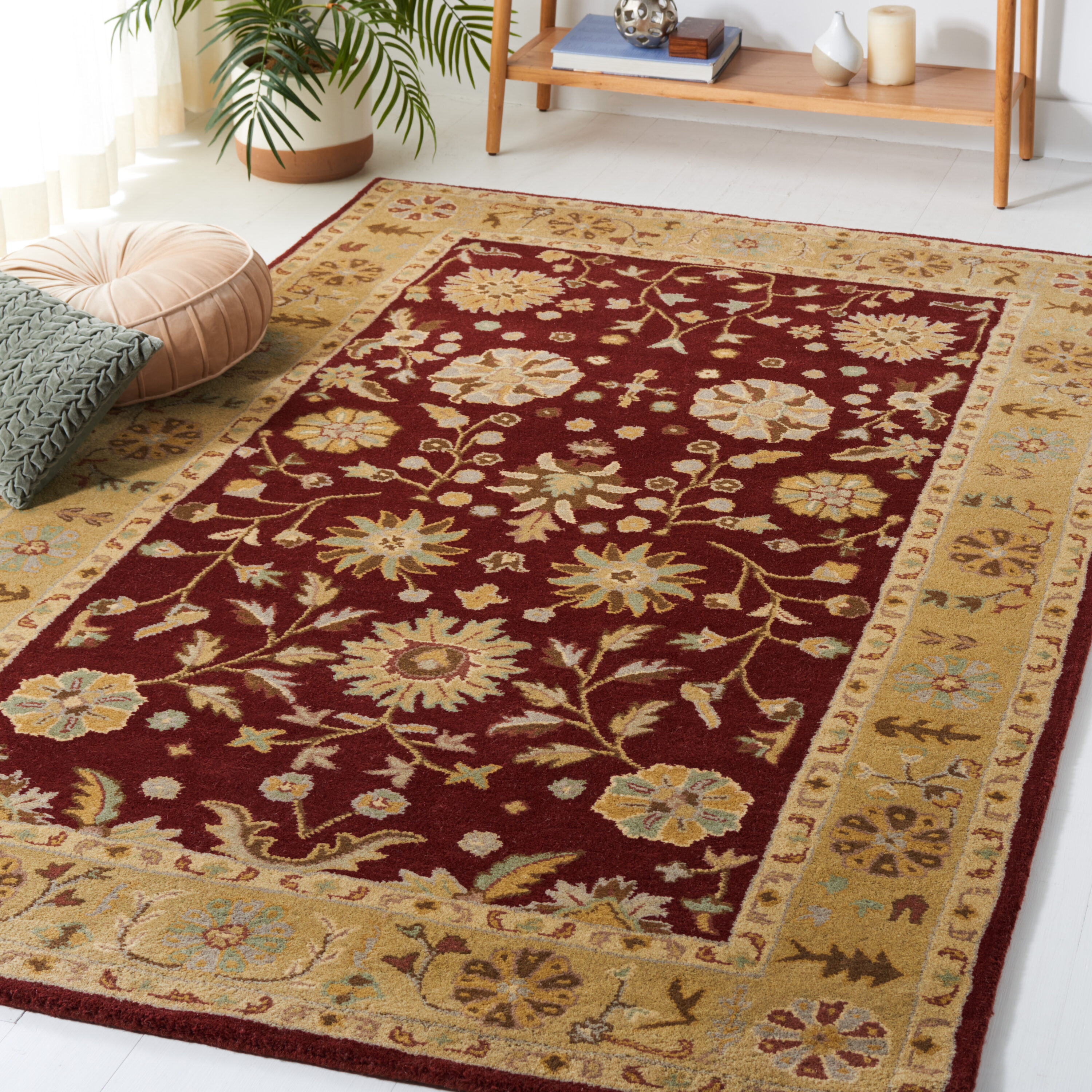  Heritage 813 Red/Gold Traditional 5ft x 8ft Medium Rectangle Rug
