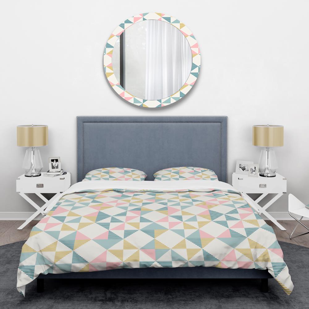 Designart BED24418-Q 3 -Piece Blue Queen Duvet cover Set