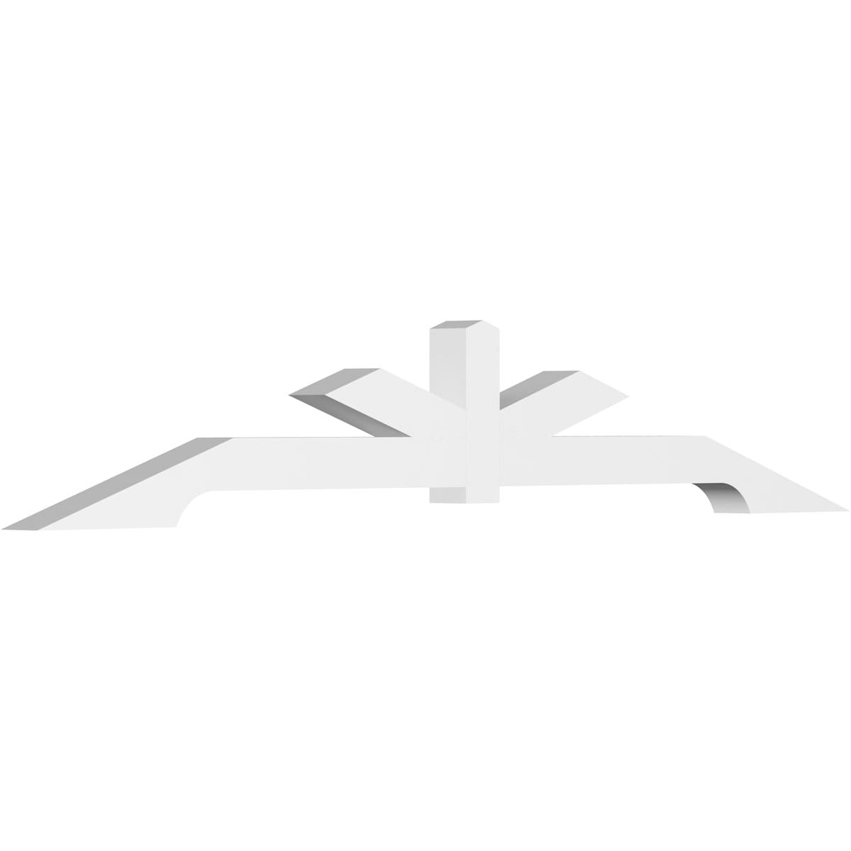 Ekena Millwork GBP096X16X0404VAN00 Vanguard White PVC Gable bracket