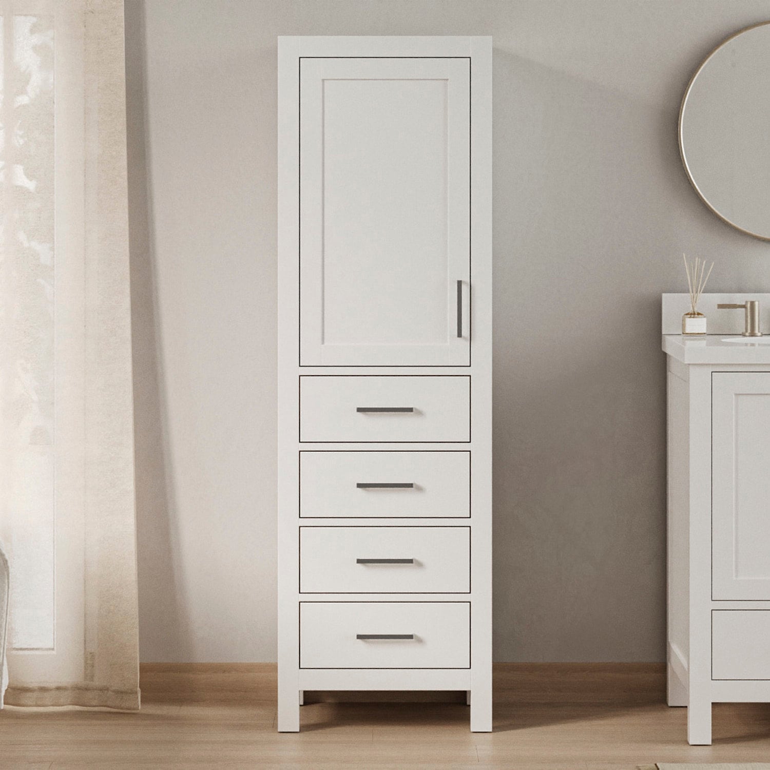 ARIEL A2065-LC-WHT Linen-Cabinets - View #2