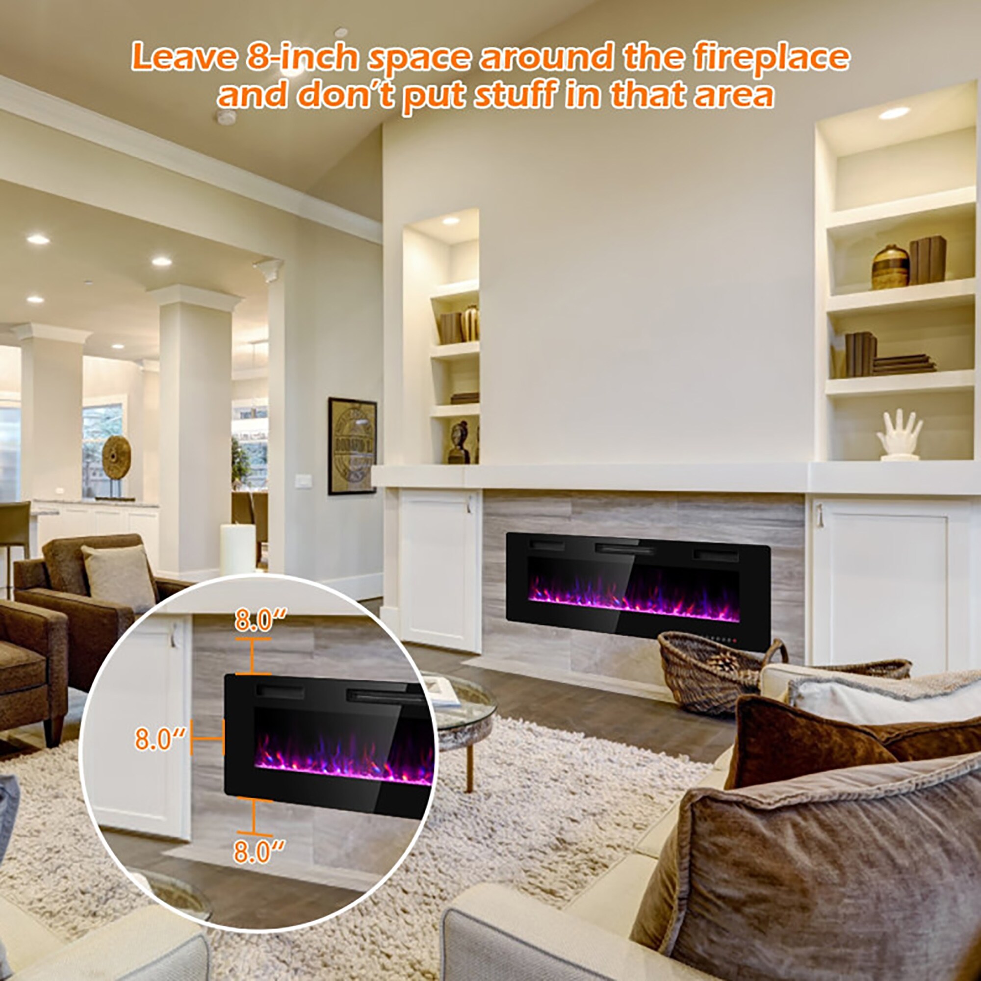 CASAINC CA-VCSFP-36-TAN Electric-Fireplaces - View #6