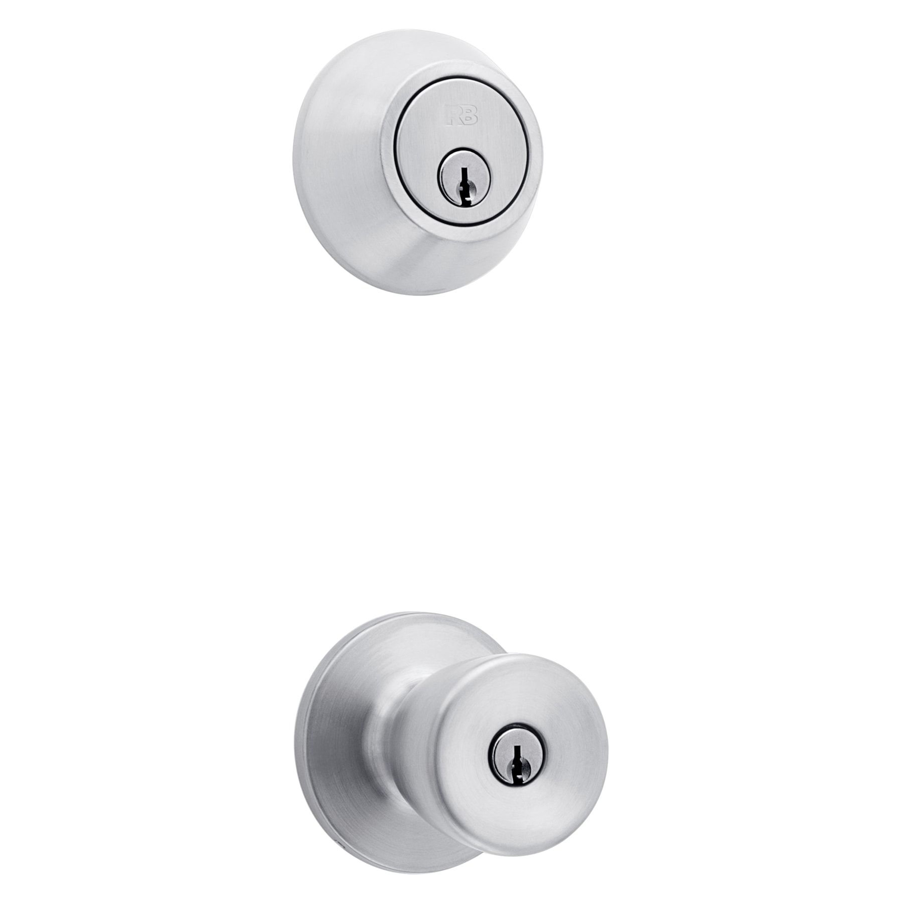 RELIABILT Gallo Stainless Steel Exterior Keyed Entry Door Knob in