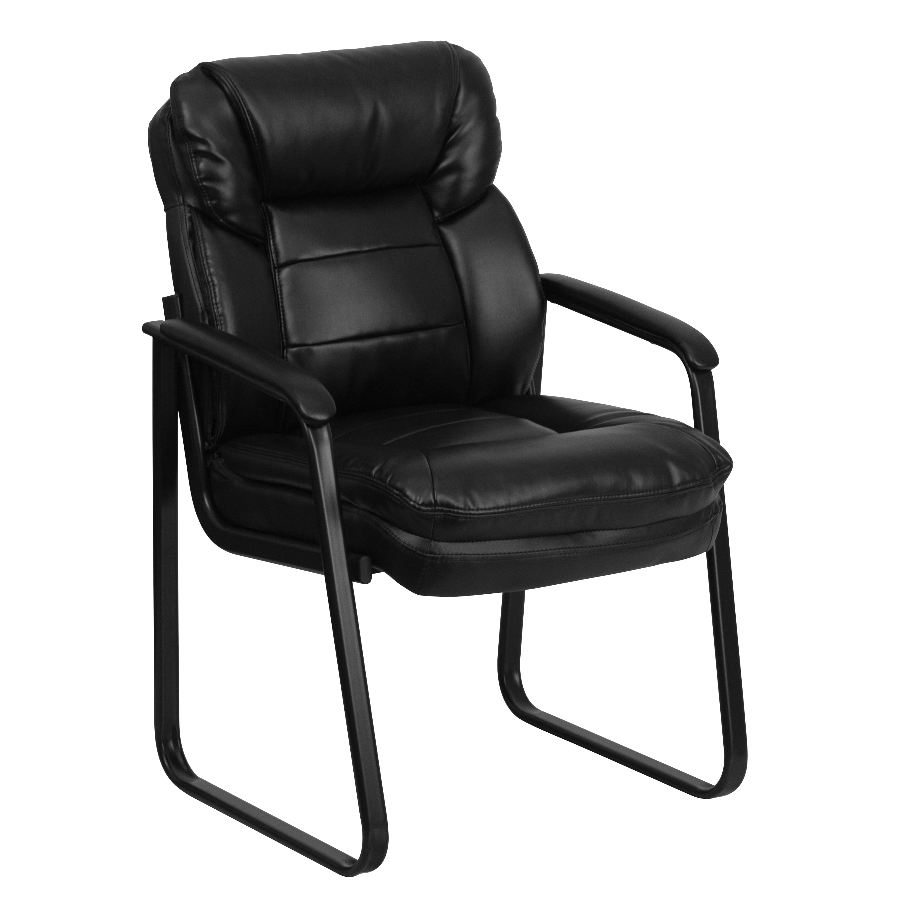 Flash Furniture 847254021999 Modern Black Leather Faux leather Accent Chair
