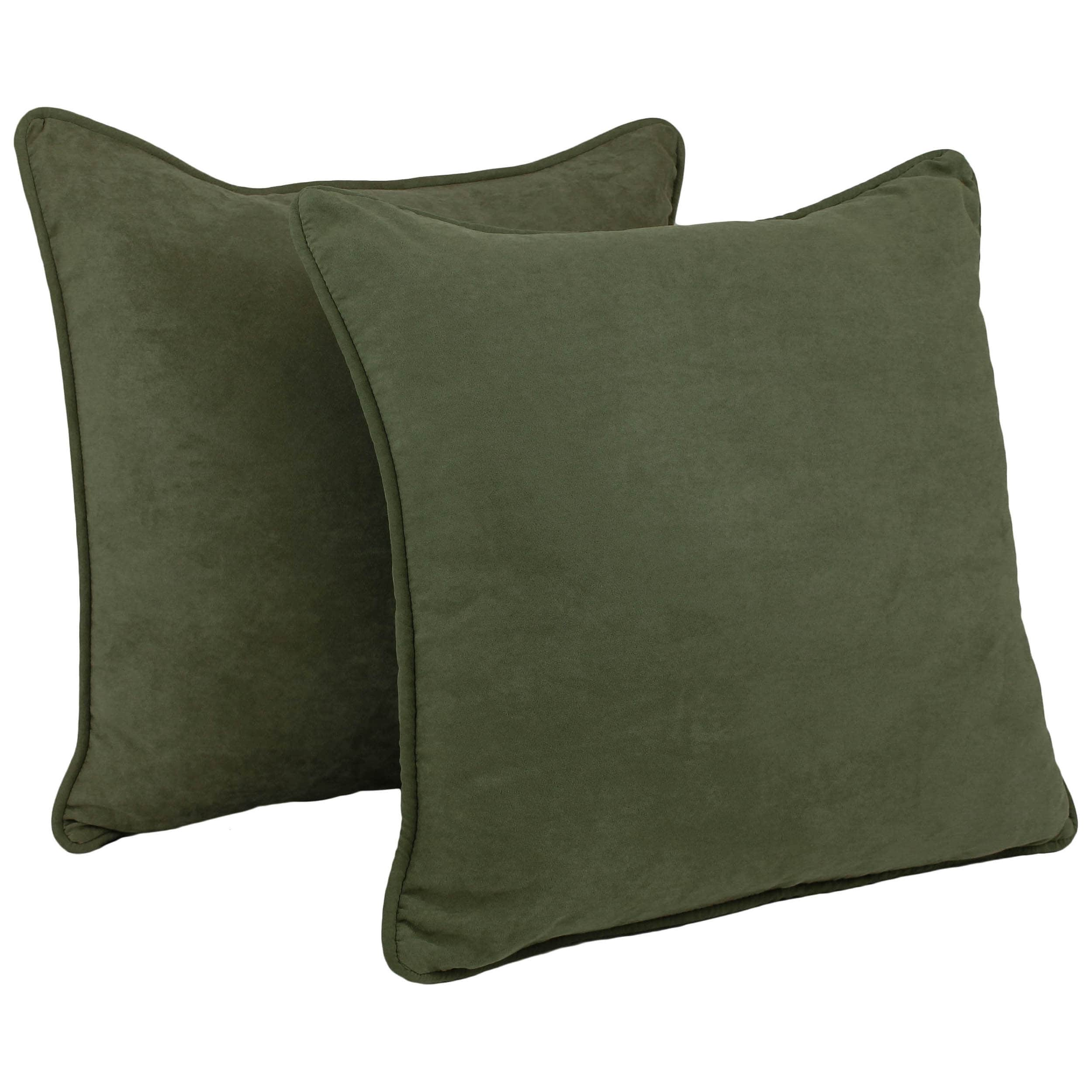 Hunter green throw online pillow