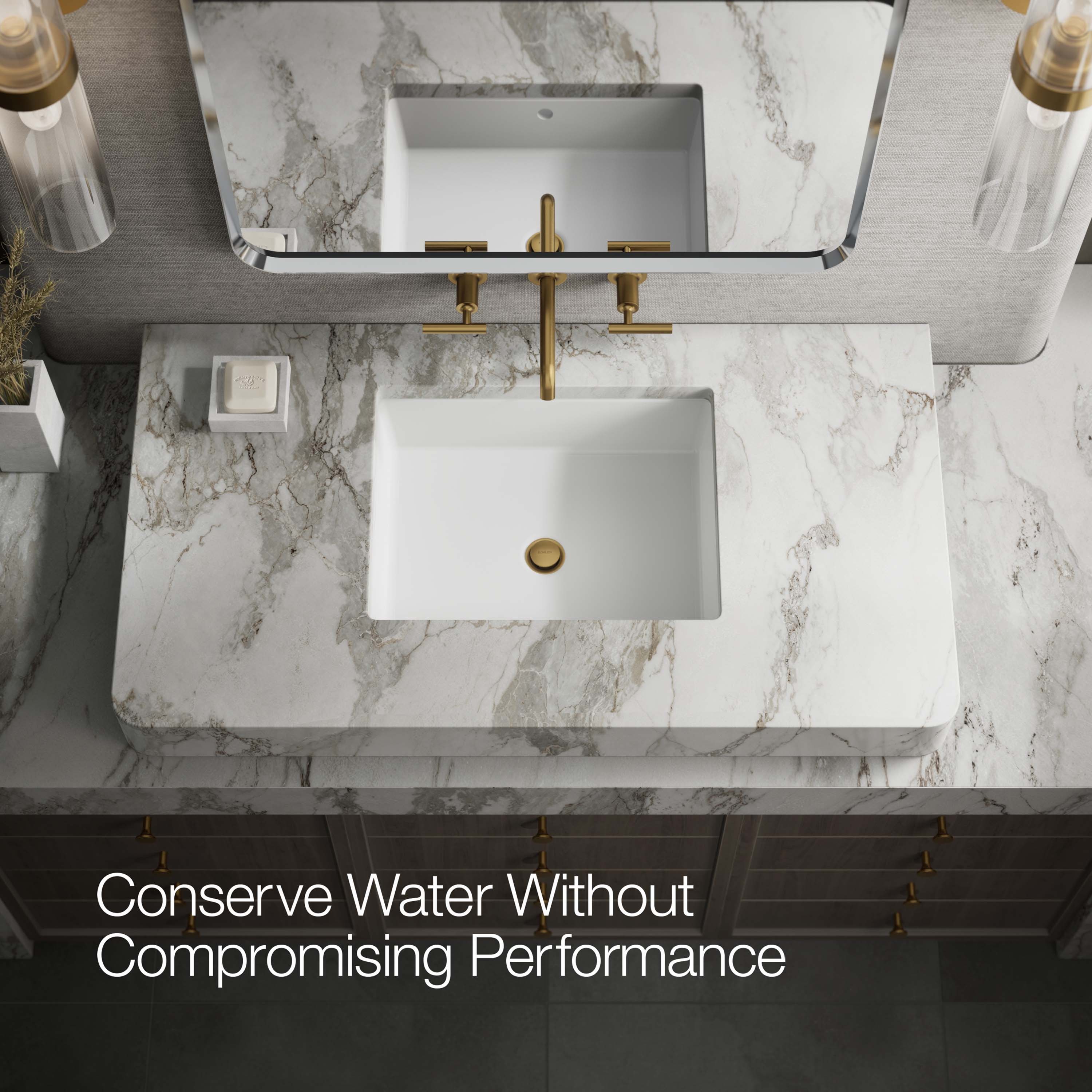 Purist Brushed Brass Wall-Mounted Bathroom Faucet