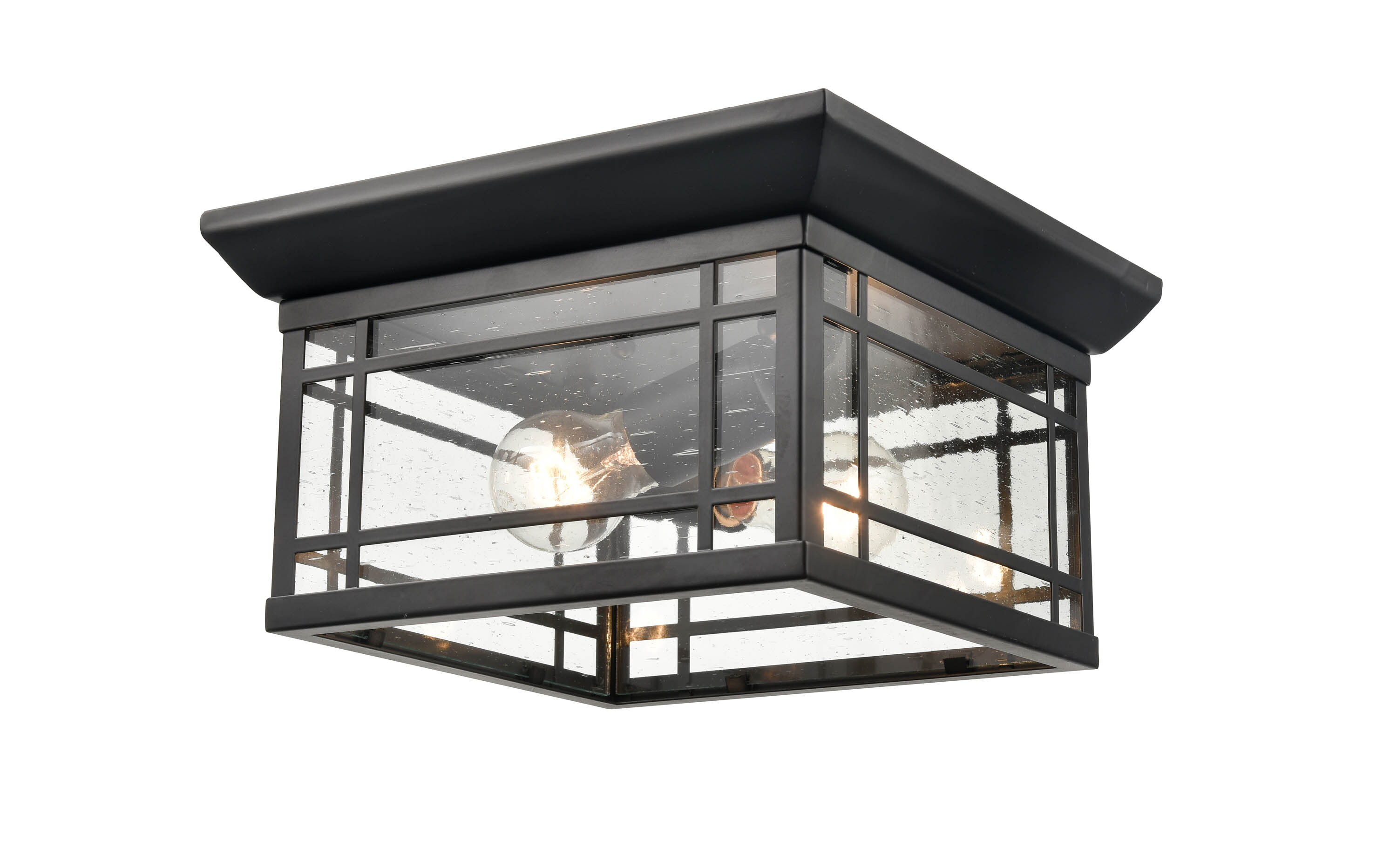 Millennium Lighting Armington 1-Light 6.5-in Black Indoor/Outdoor Flush ...