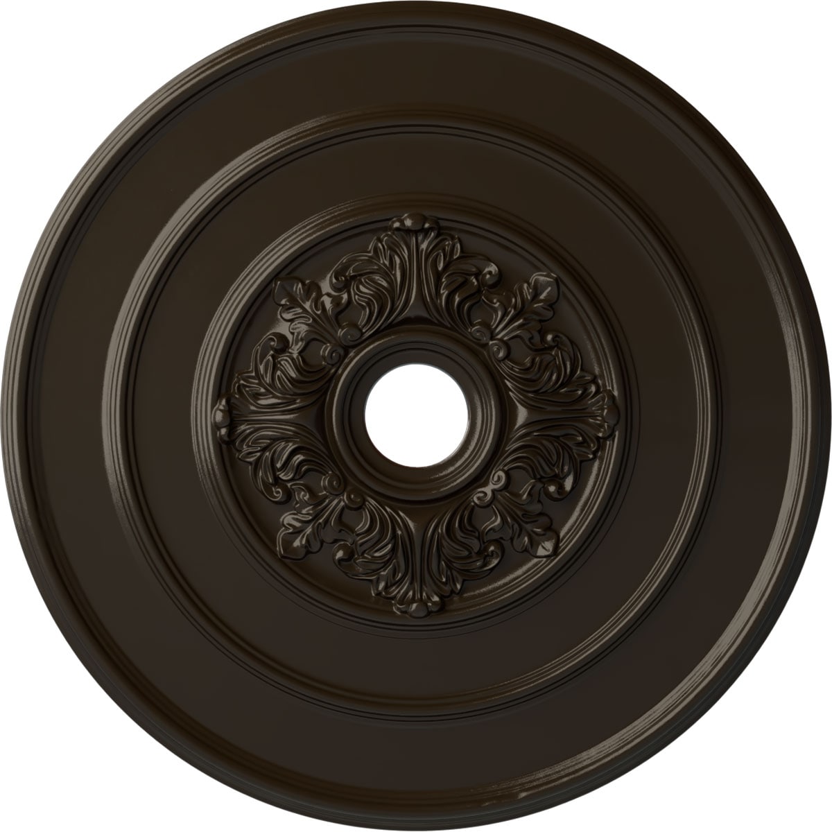 Ekena Millwork CM26TASHF Traditional with Acanthus Leaves 26-in W x 26-in L Painted Stone Hearth Polyurethane Whole Ceiling Medallion