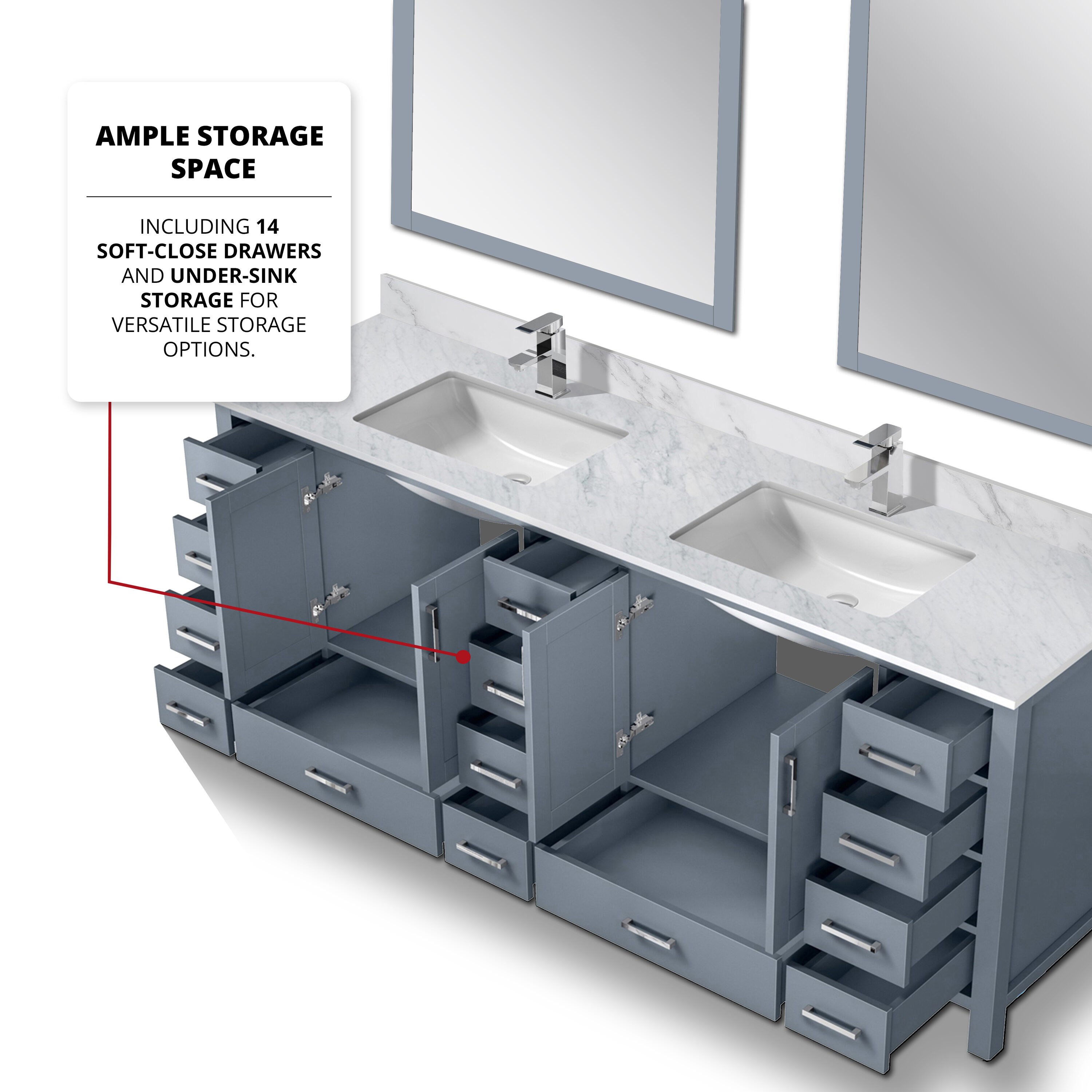 Lexora LJ342284DBDS000 Bath-Vanity-Combo - View #8