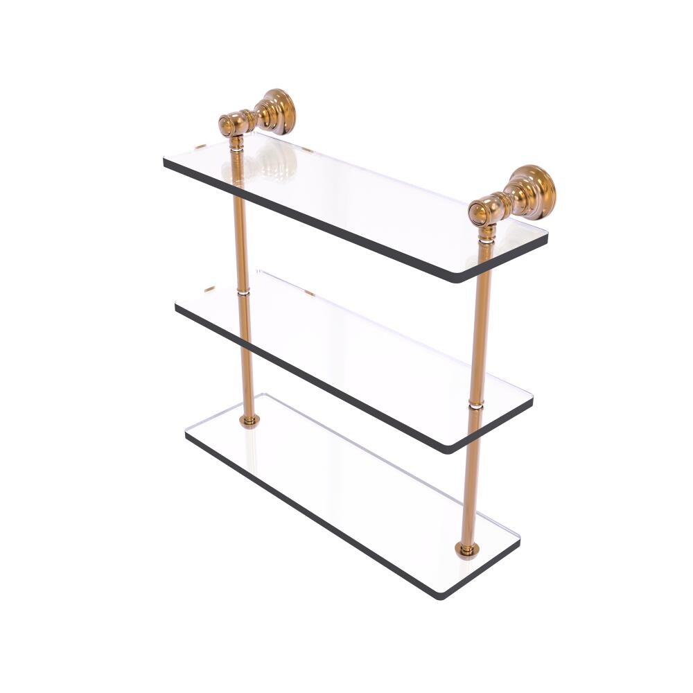 Allied Brass CL-5-16-BBR Carolina Brushed Bronze 3 -Tier Wall mount Bathroom Shelf ( 16-in x 16-in x 5-in )