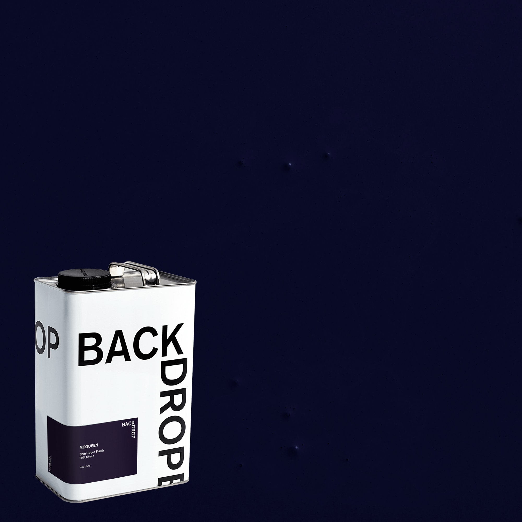 BACKDROP BD255308201 Semi-gloss MCQUEEN Inky black with a hint of purple Enamel ( 1-gallon )