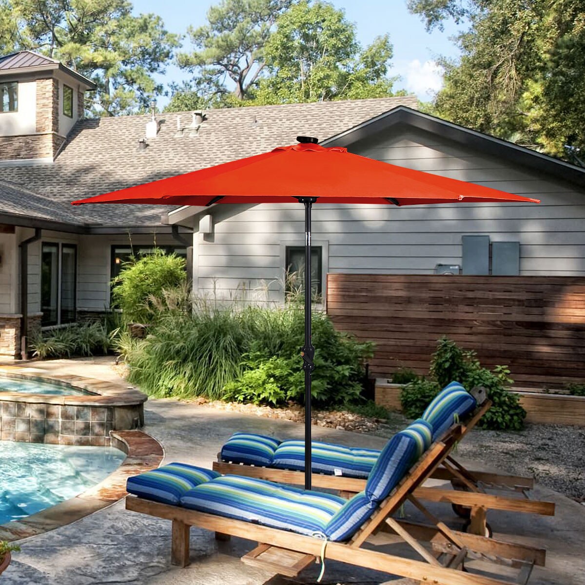 Costway OP2804OR Umbrellas-2 - View #2