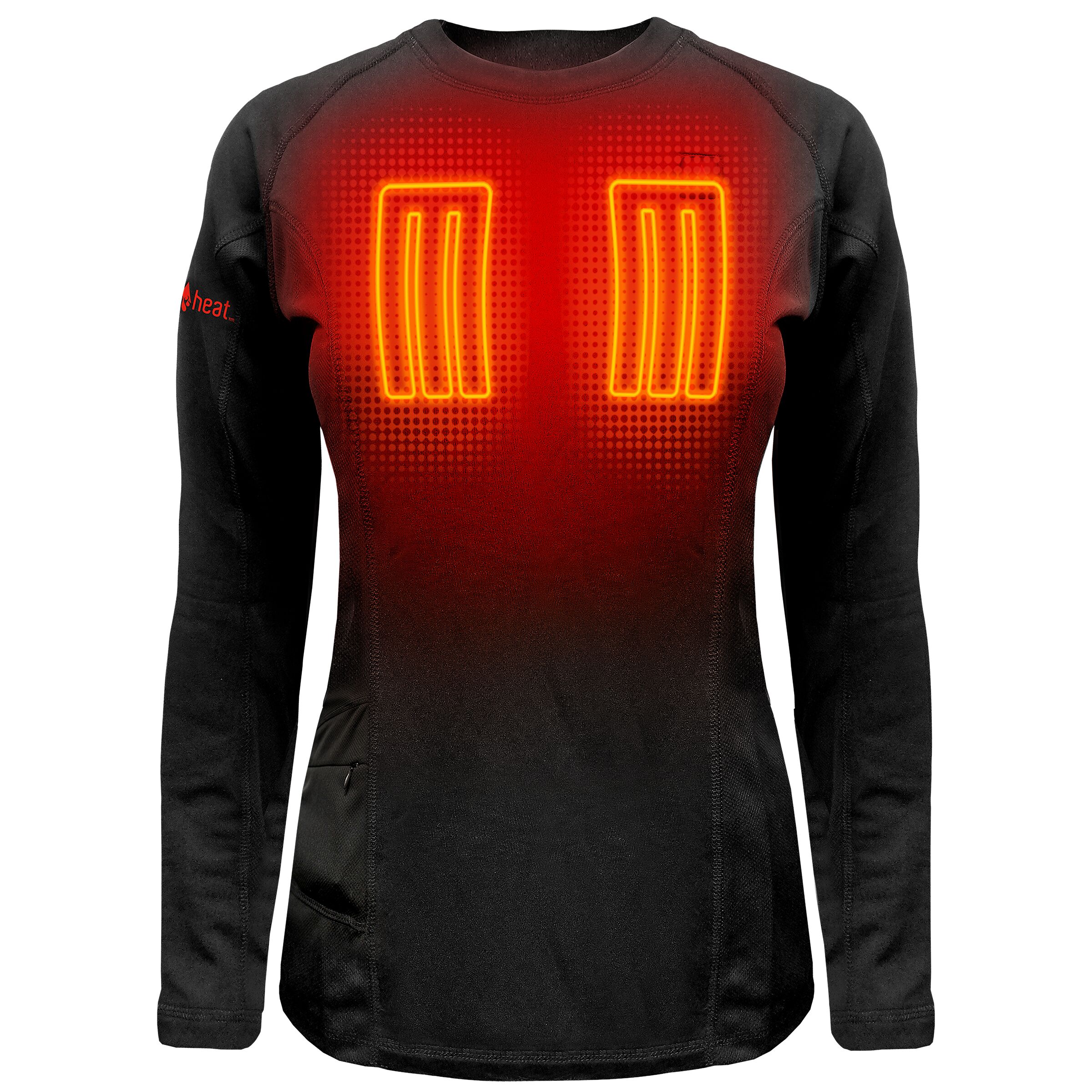 ActionHeat AH-BLT-5V-W-XS Women's Black Woven Long sleeve Heated shirt ( 2XL )