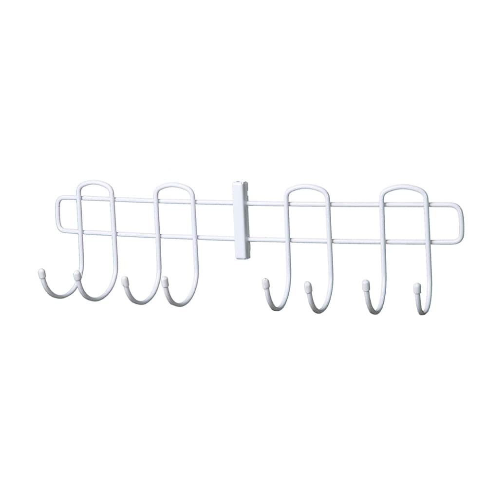 ClosetMaid ShelfTrack 18.6-in x 5-in x 3.25-in White Wire Hooks in the Wire  Closet Accessories department at