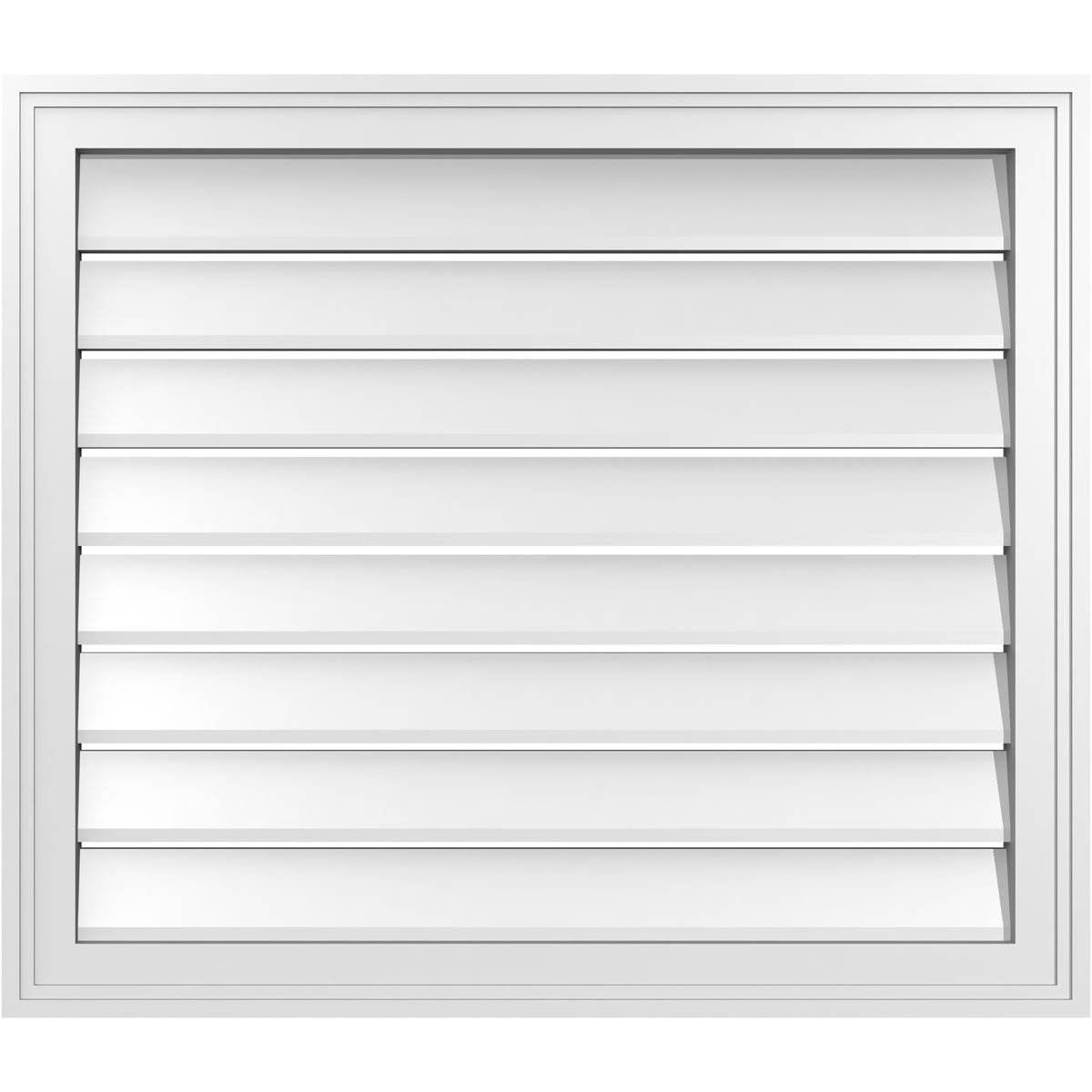 Ekena Millwork GVPVE30X2602SF 30-Inches x 26-Inches Off-white Rectangle PVC Gable Louver Vent