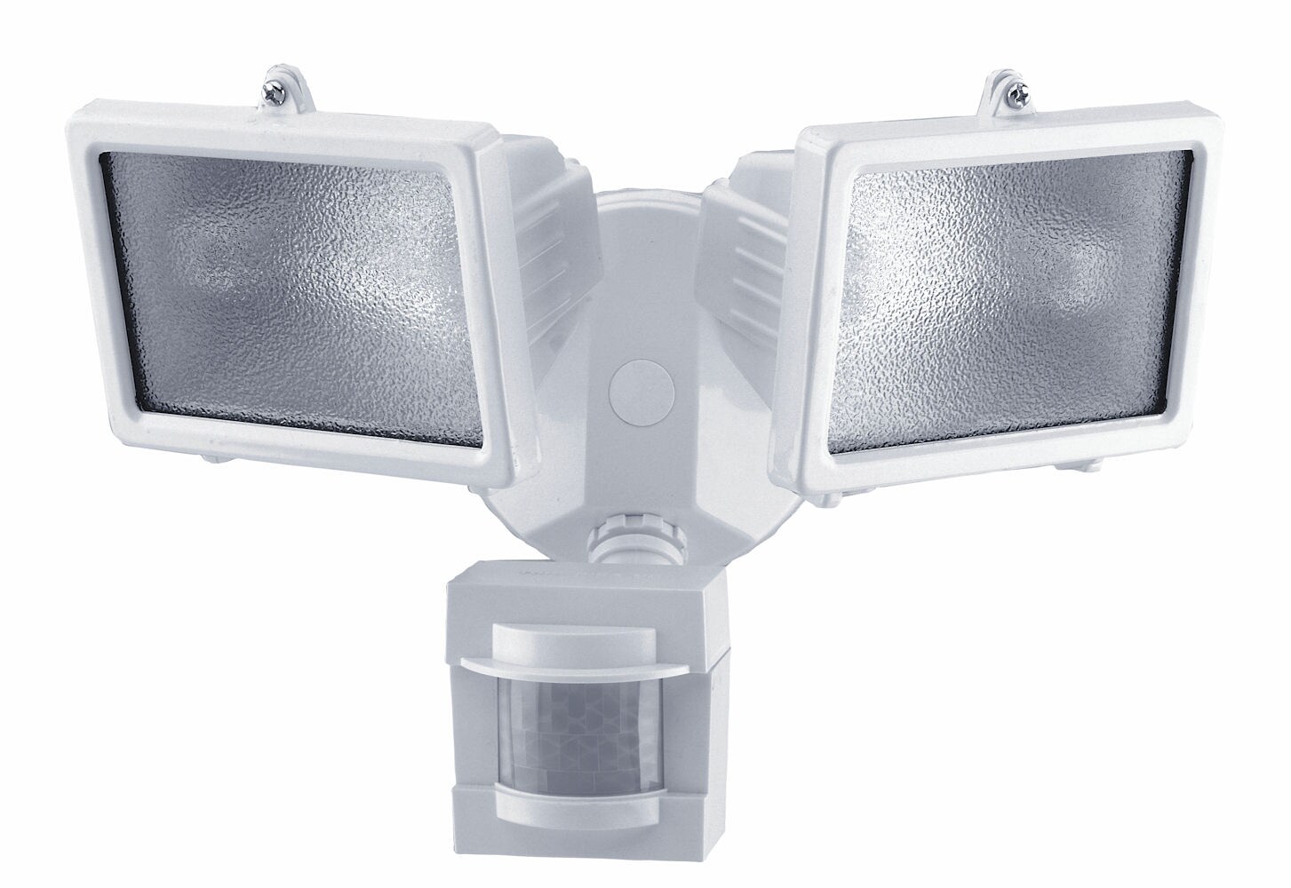 Heath Zenith SL-5514-WH-B 110-Degree Hardwired Halogen 2-Head Motion-Activated Flood Light with Timer