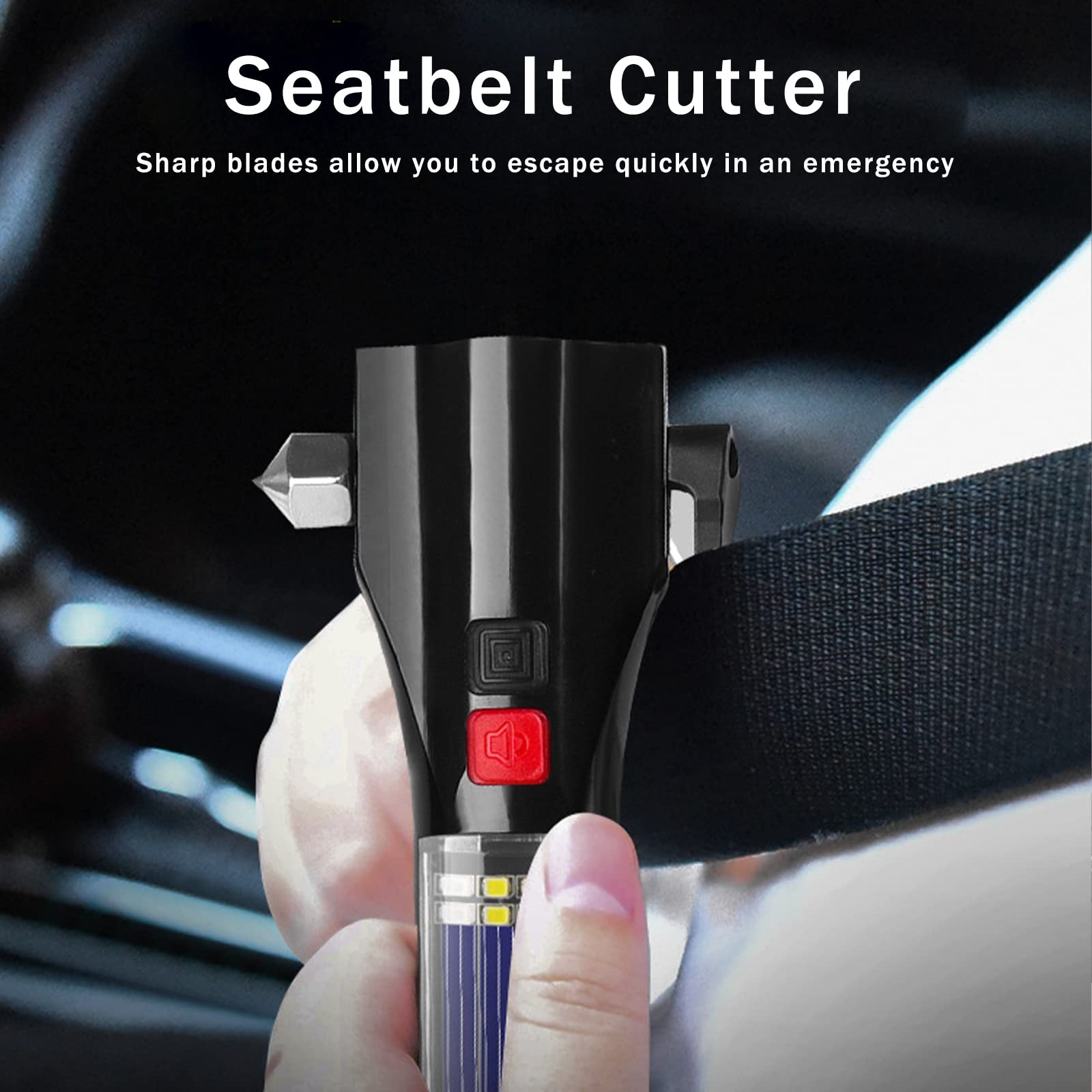 Afoxsos All in One Car Safety Hammer with Window Breaker Seatbelt ...